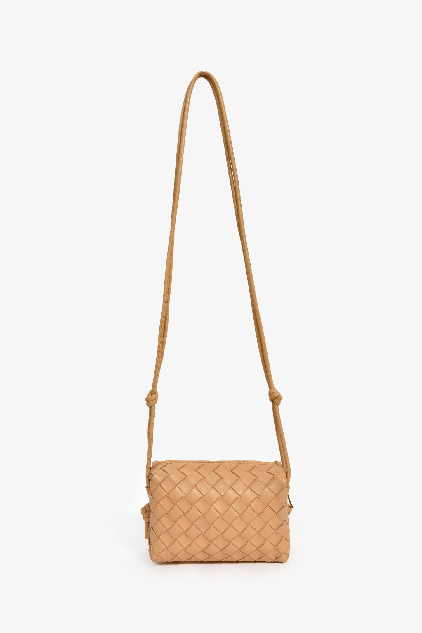 Bottega Veneta Beige Intrecciato Leather Mini Loop Camera Bag