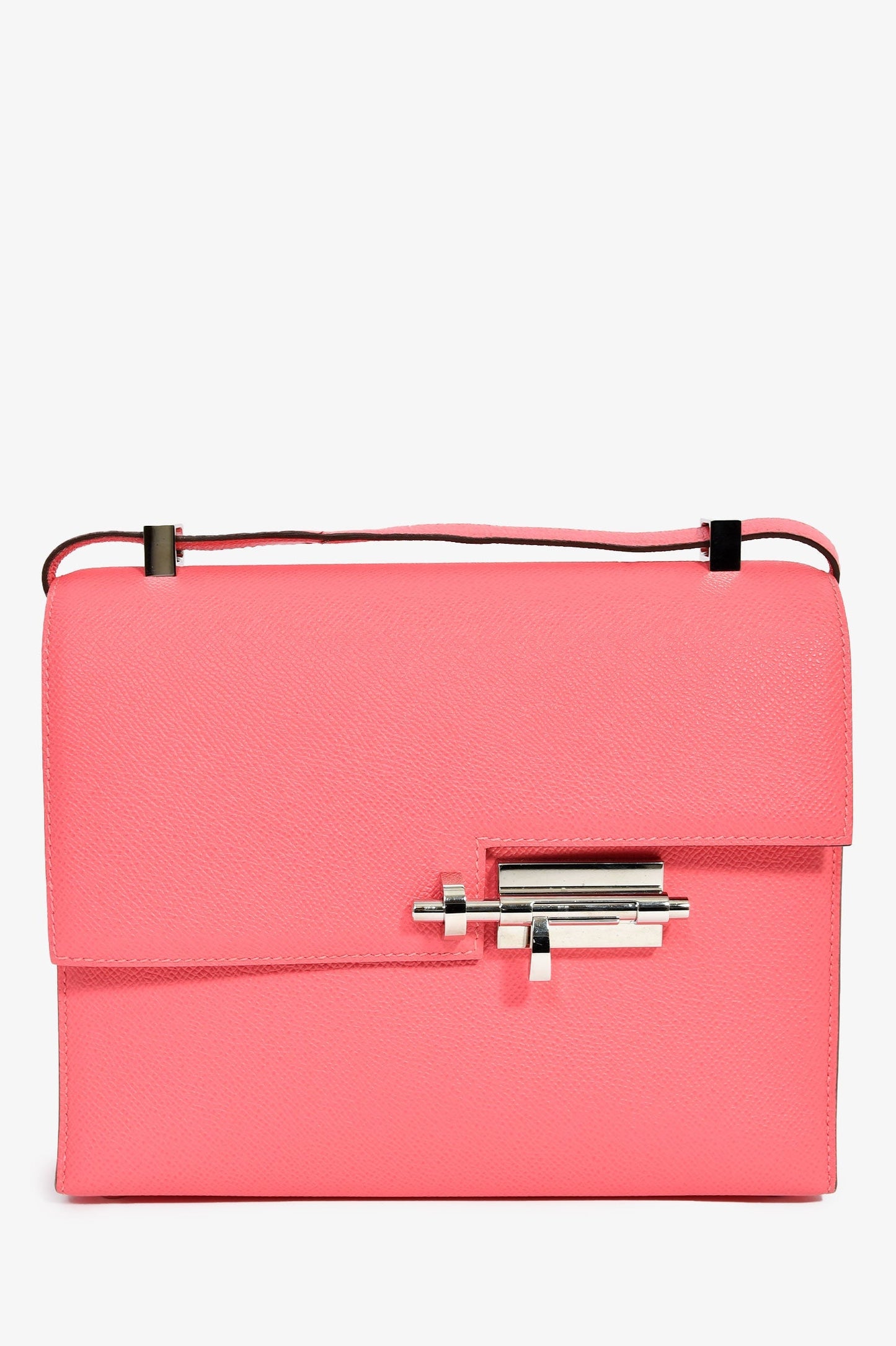Hermès 2021 Rose Texas Epsom Verrou 23 Crossbody Bag
