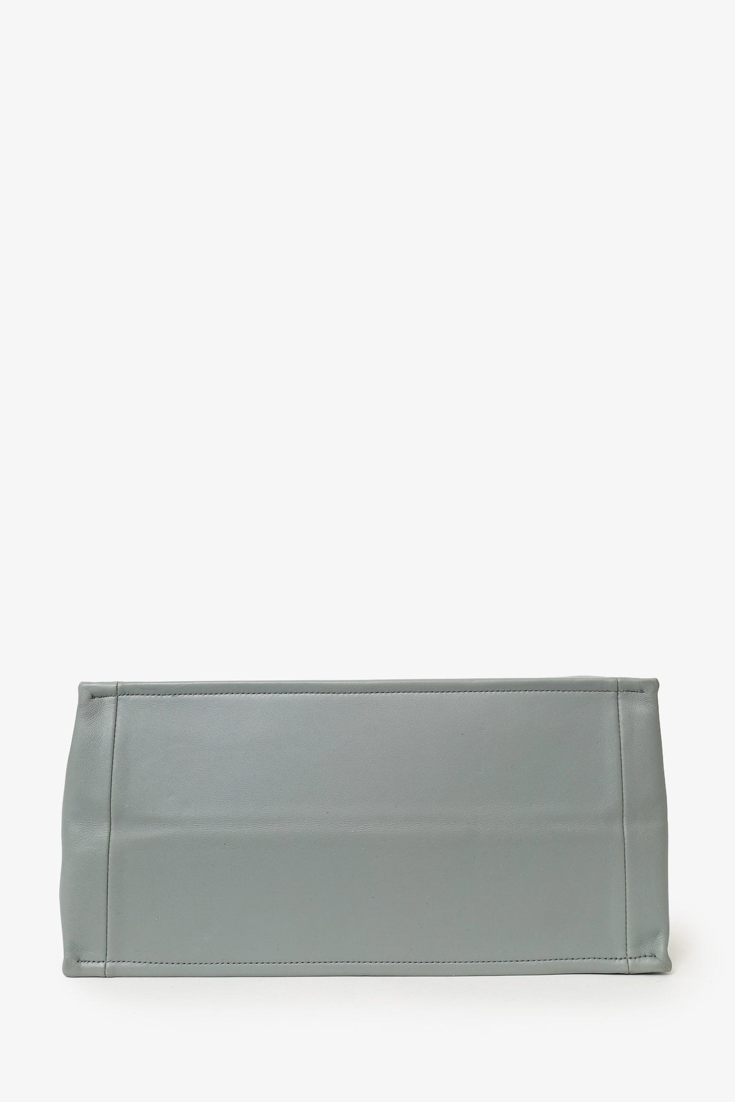 Christian Dior Grey Leather 'Christian Dior' Embossed Medium Book Tote
