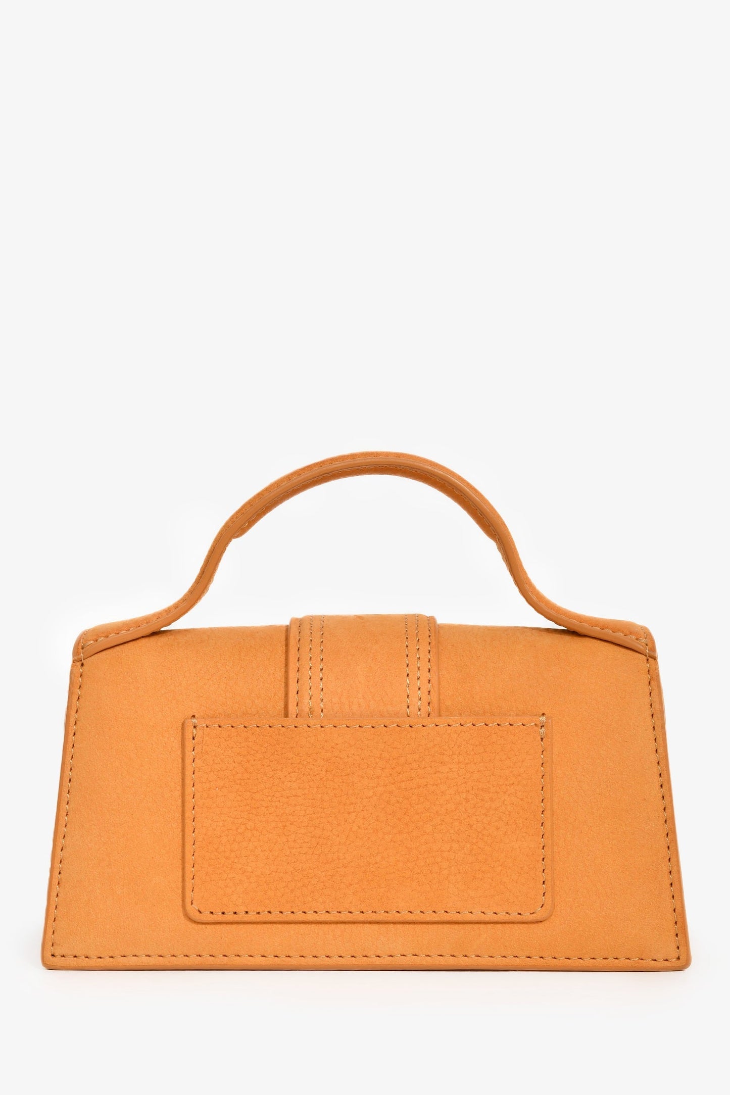 Jacquemus Yellow Brushed Leather Mini Bambino Crossbody Top Handle Bag