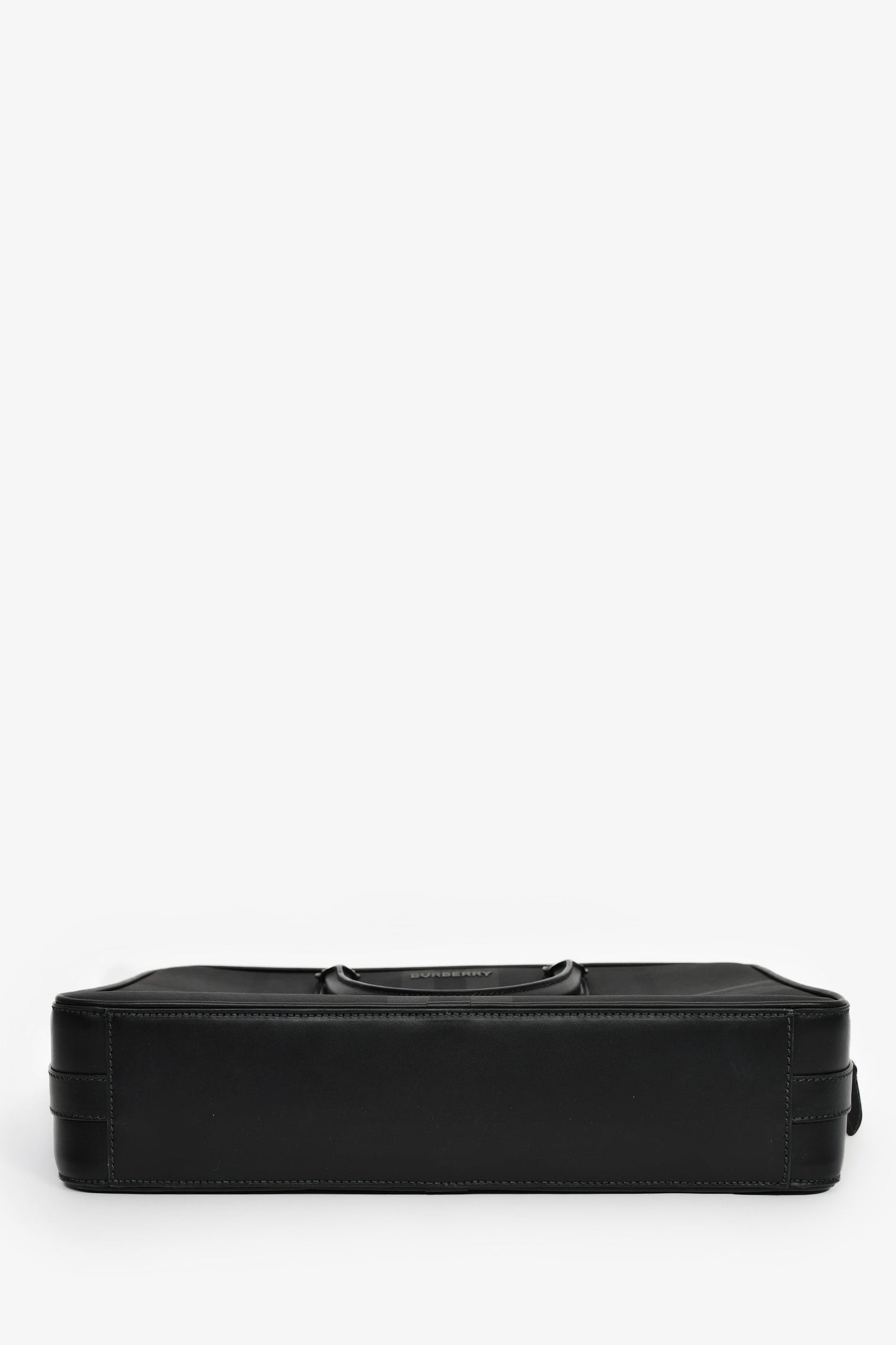 Burberry Black Leather 'Ainsworth' Briefcase with Strap