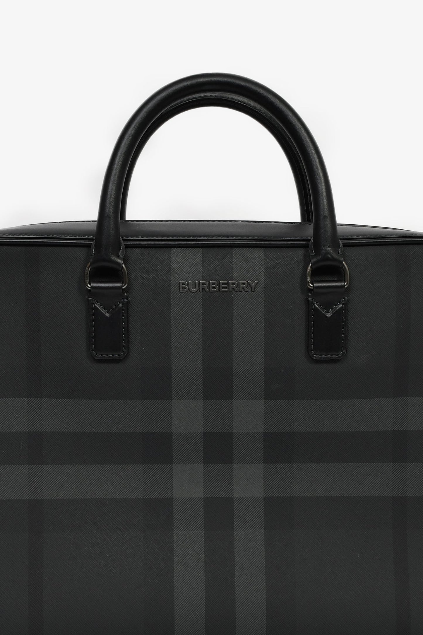 Burberry Black Leather 'Ainsworth' Briefcase with Strap