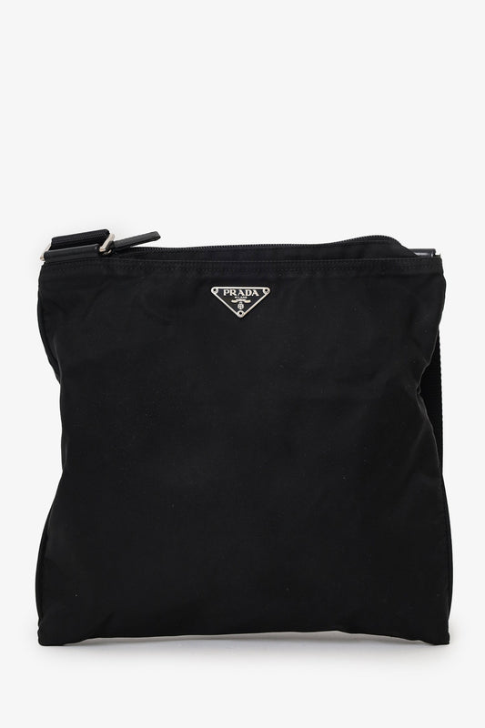 Prada Black Nylon Messenger Bag