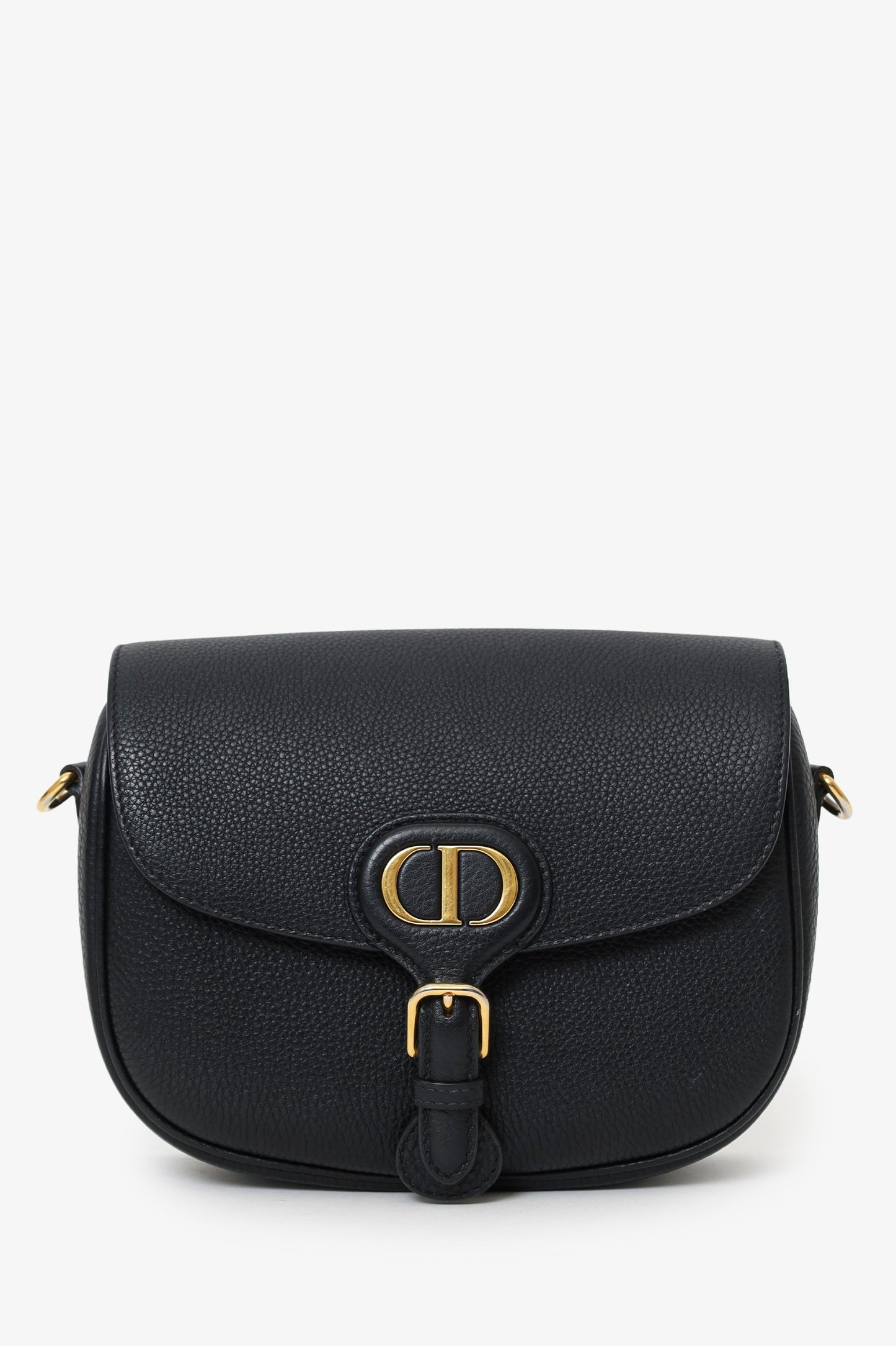 Christian Dior Black Leather Medium Bobby Bag