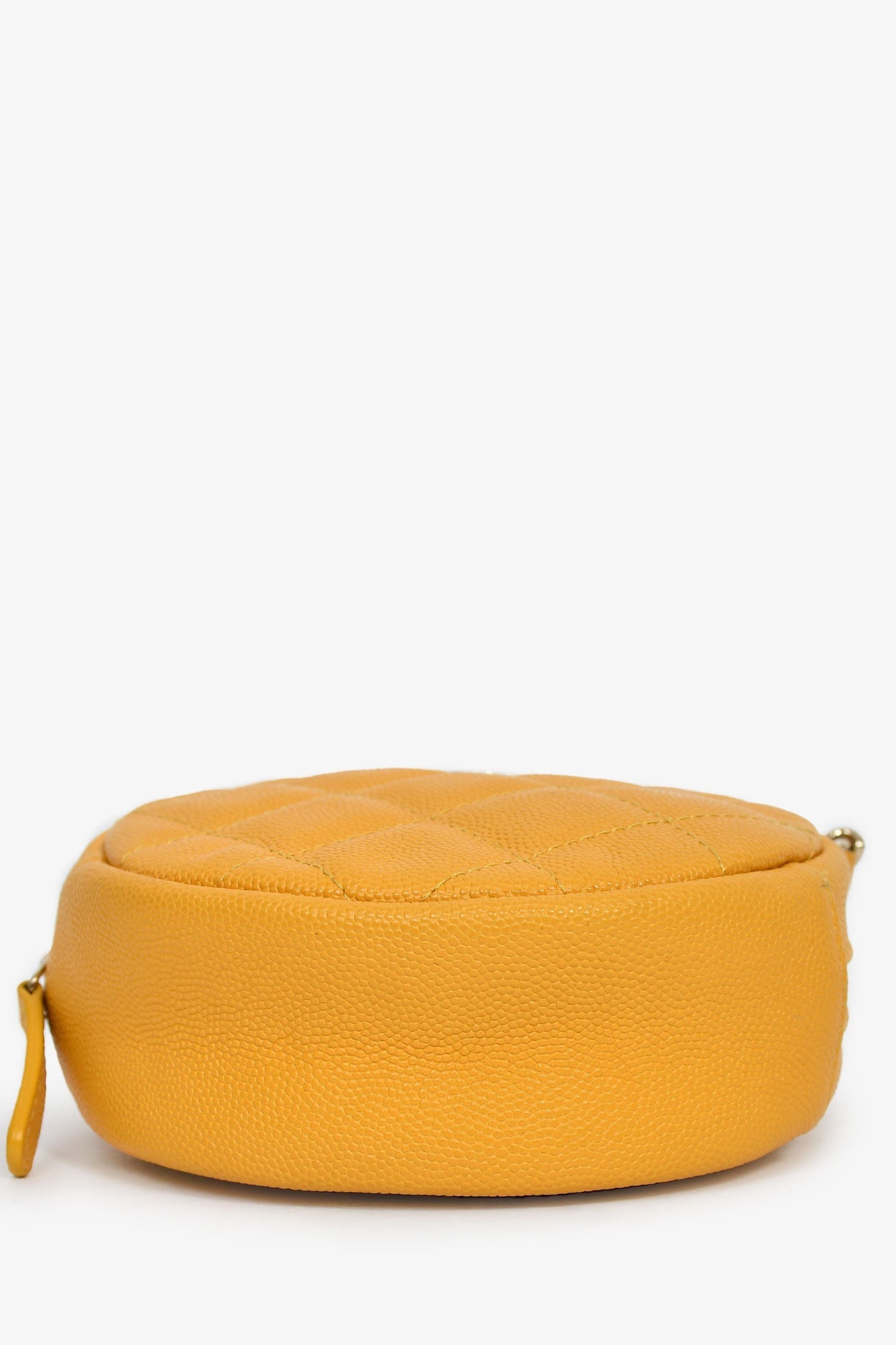 Chanel™ 2018-19 Yellow Caviar Leather Round Chain Bag