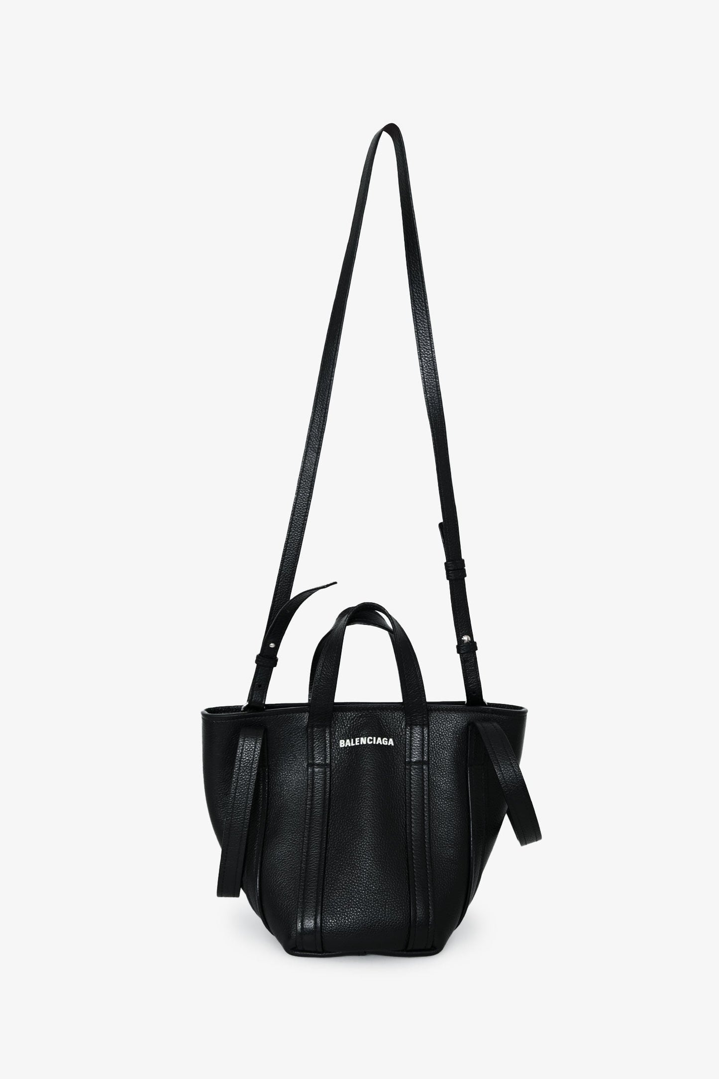 Balenciaga Black Grained Everyday XS North-South Shoulder Tote Bag