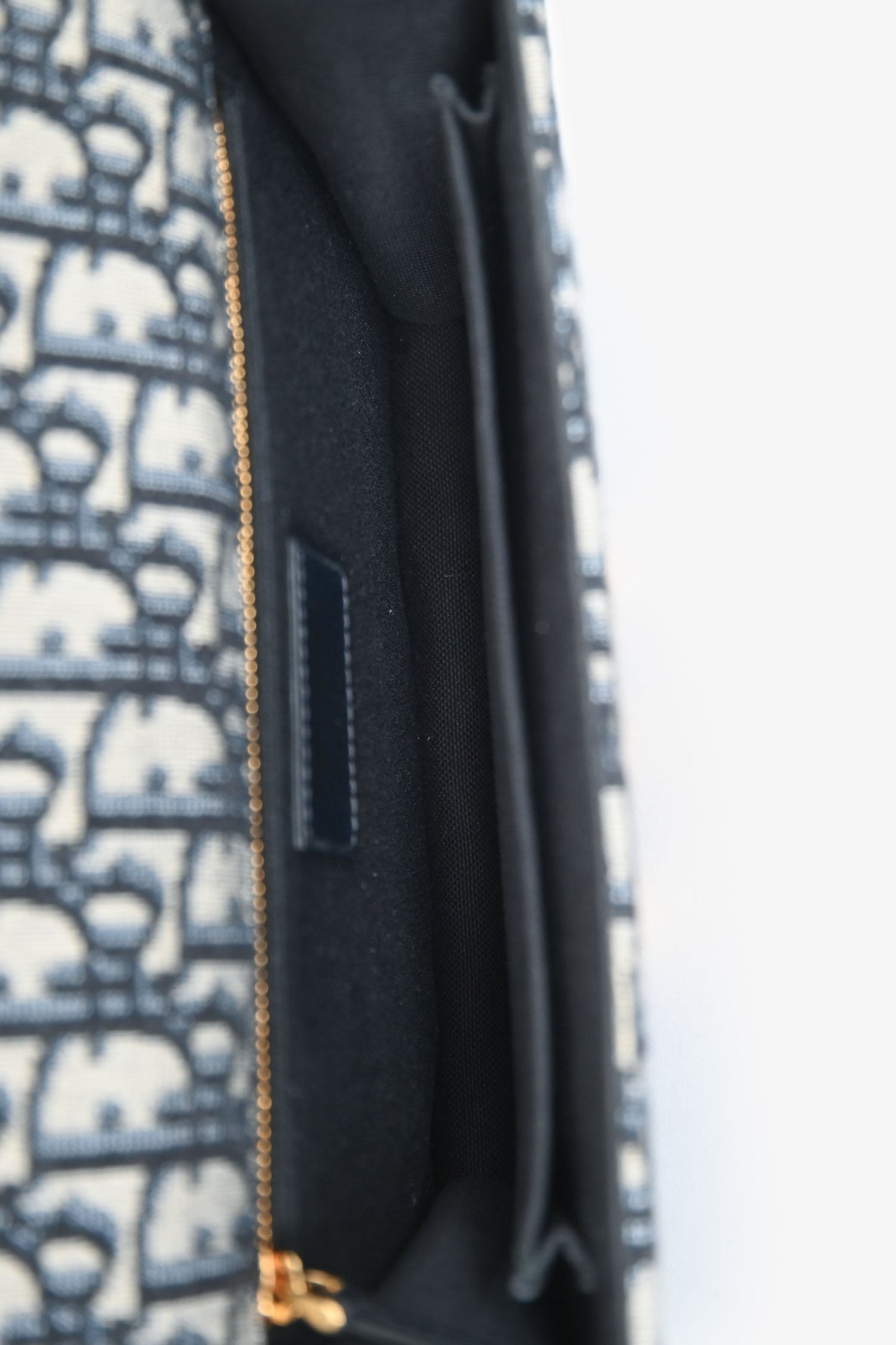 Christian Dior 2019 Navy Leather/Oblique 30 Montaigne Shoulder Bag
