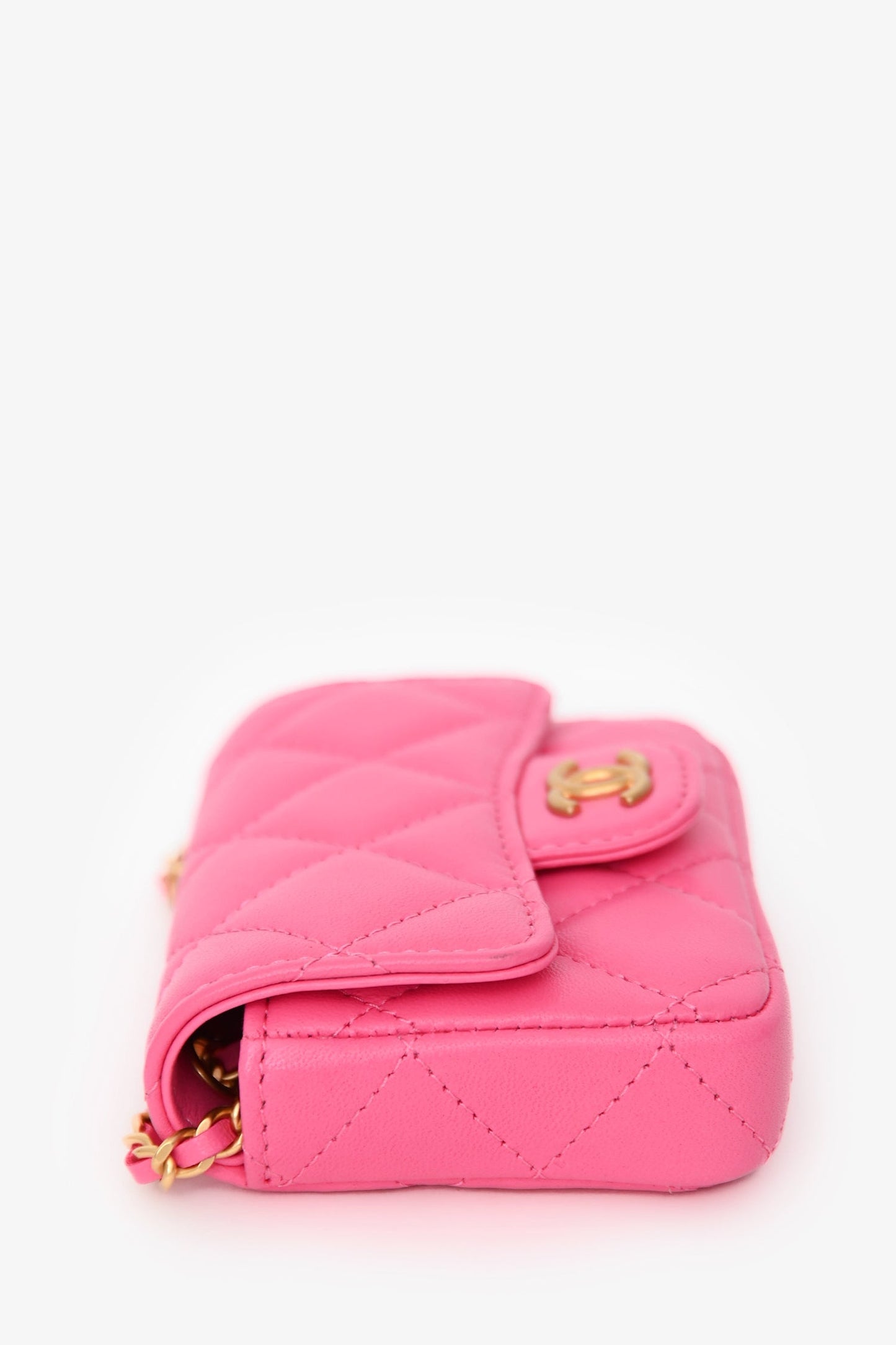 Chanel™ Pink Lambskin Leather Mini CC Coco Belt Bag