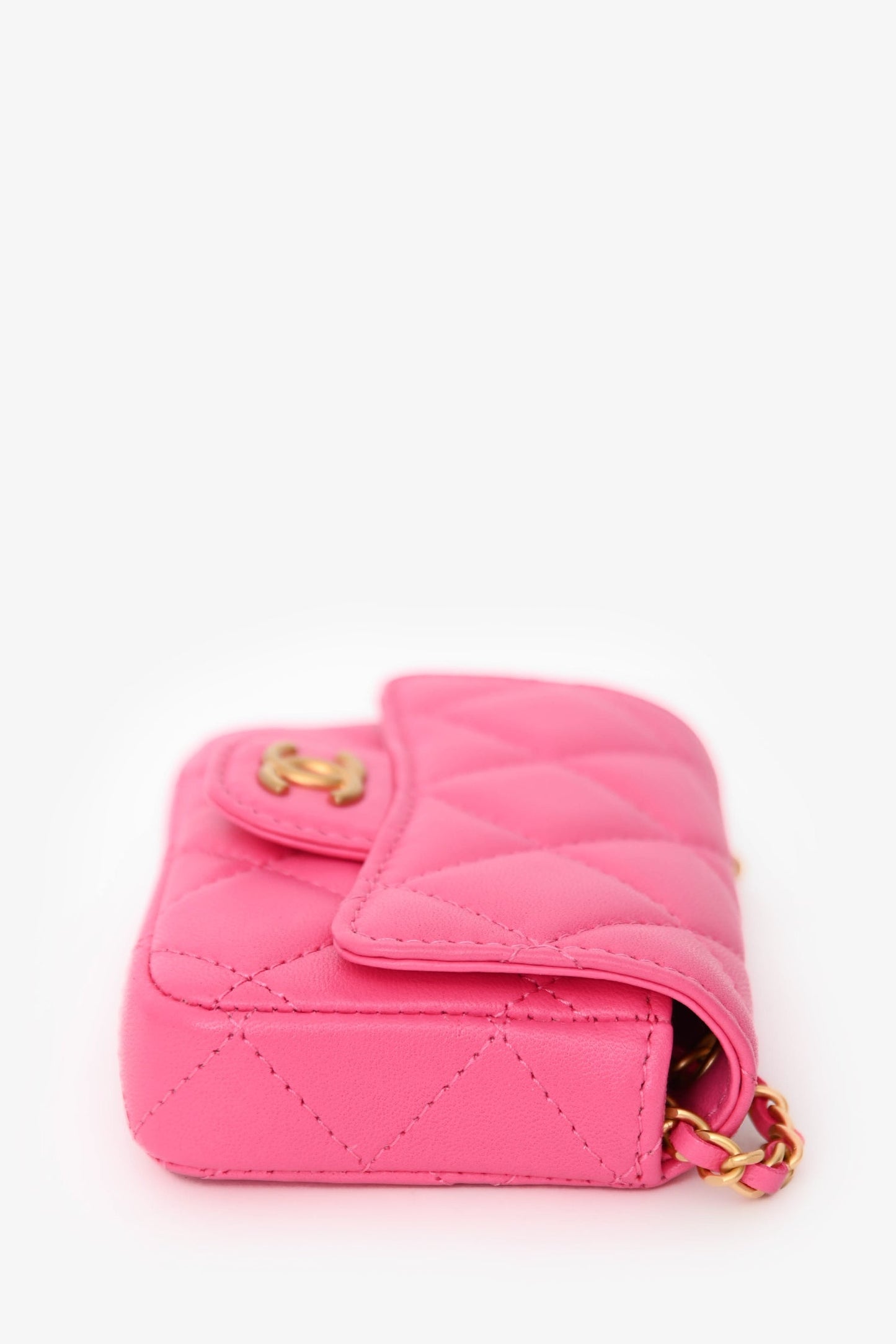 Chanel™ Pink Lambskin Leather Mini CC Coco Belt Bag