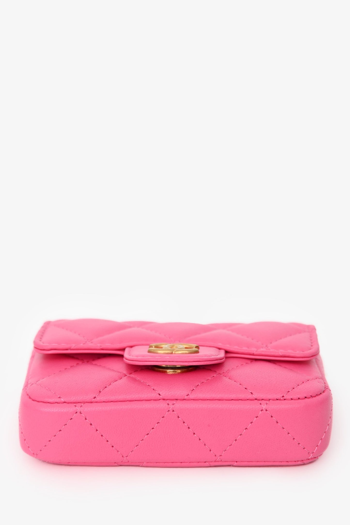 Chanel™ Pink Lambskin Leather Mini CC Coco Belt Bag