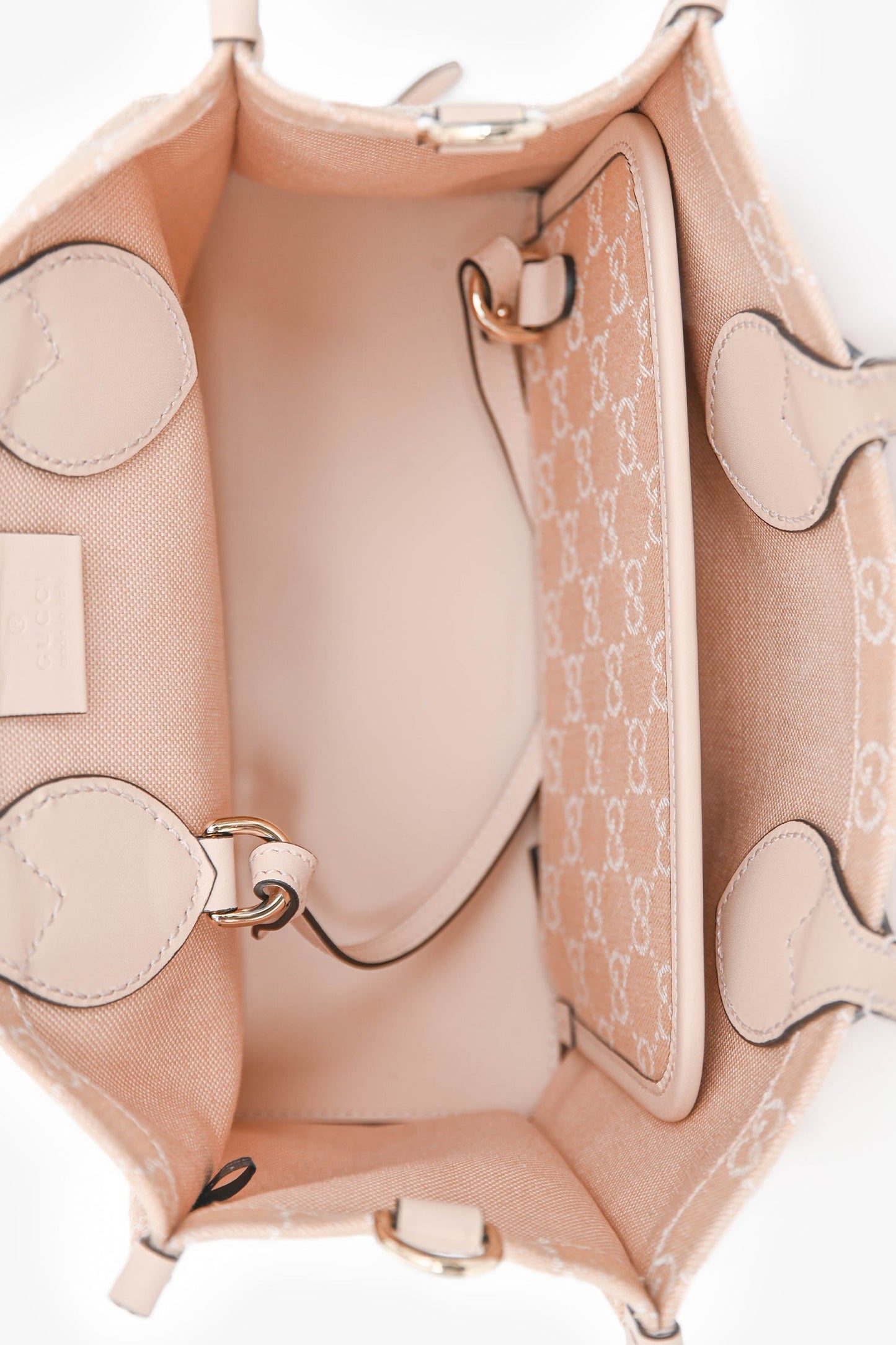 Gucci Beige Monogram Denim Ophidia Medium Shopper Tote with Strap + Pouch
