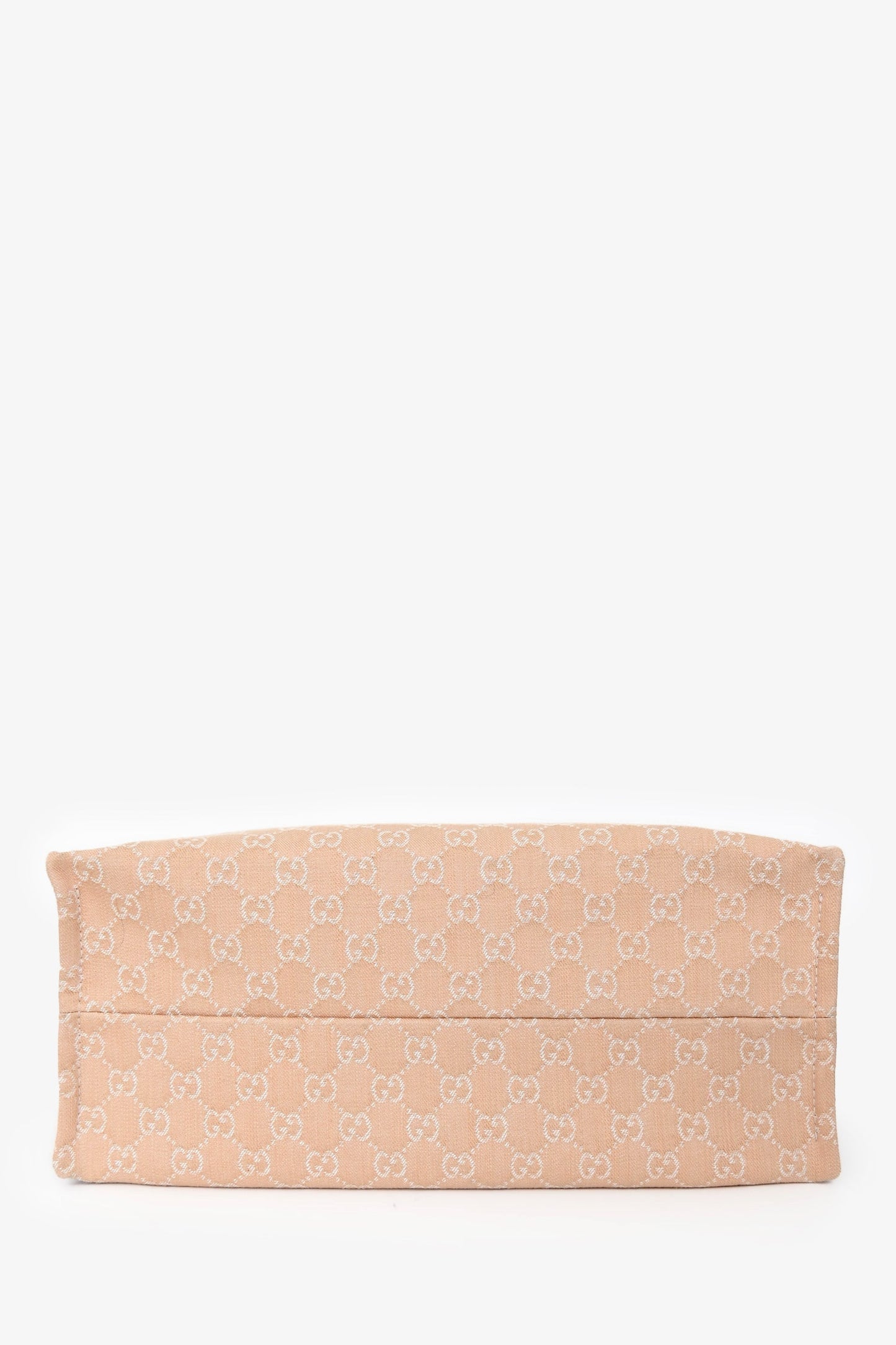Gucci Beige Monogram Denim Ophidia Large Shopper Tote with Pouch