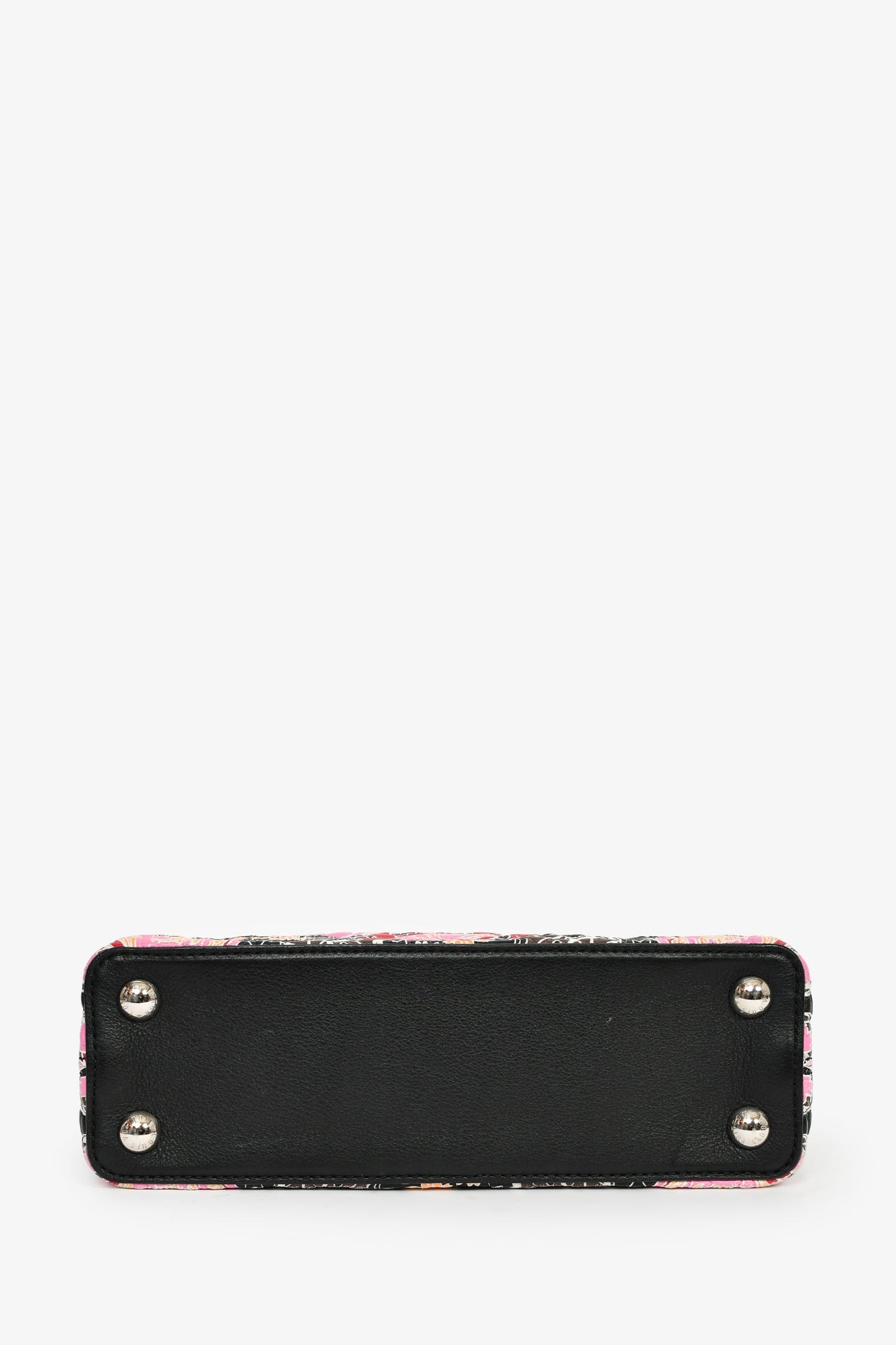 Louis Vuitton 2015 Black/Multicolour Leather Wild Flowers Capucines BB Top Handle Bag with Strap