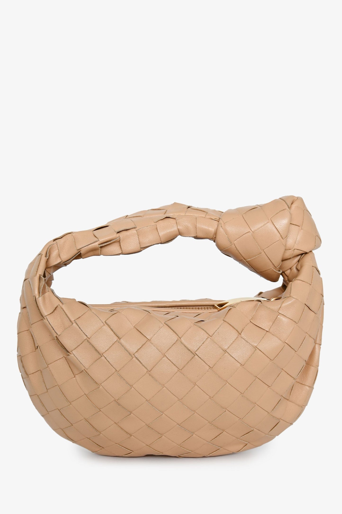 Bottega Veneta Beige Intrecciato Lambskin Mini Jodie Bag