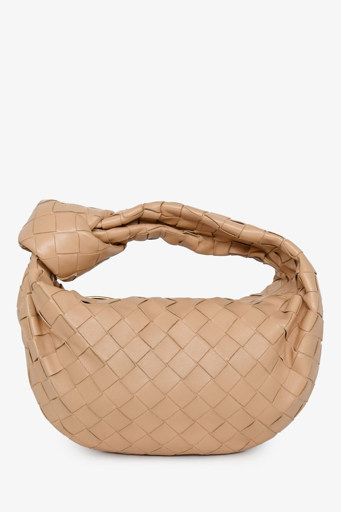 Bottega Veneta Beige Intrecciato Lambskin Mini Jodie Bag