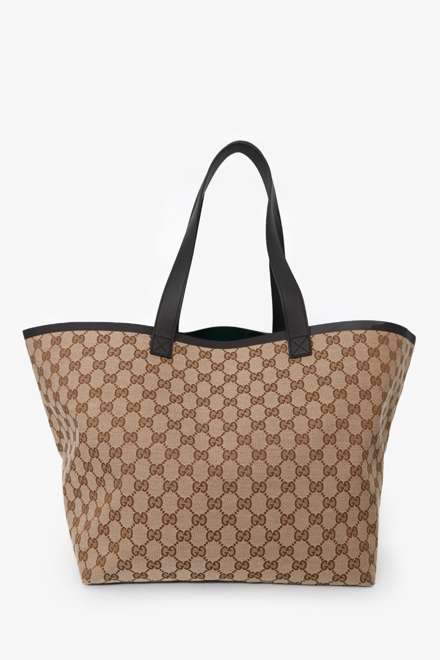 Gucci Brown GG Canvas Web Medium 'Totissima' Tote Bag with Pouch