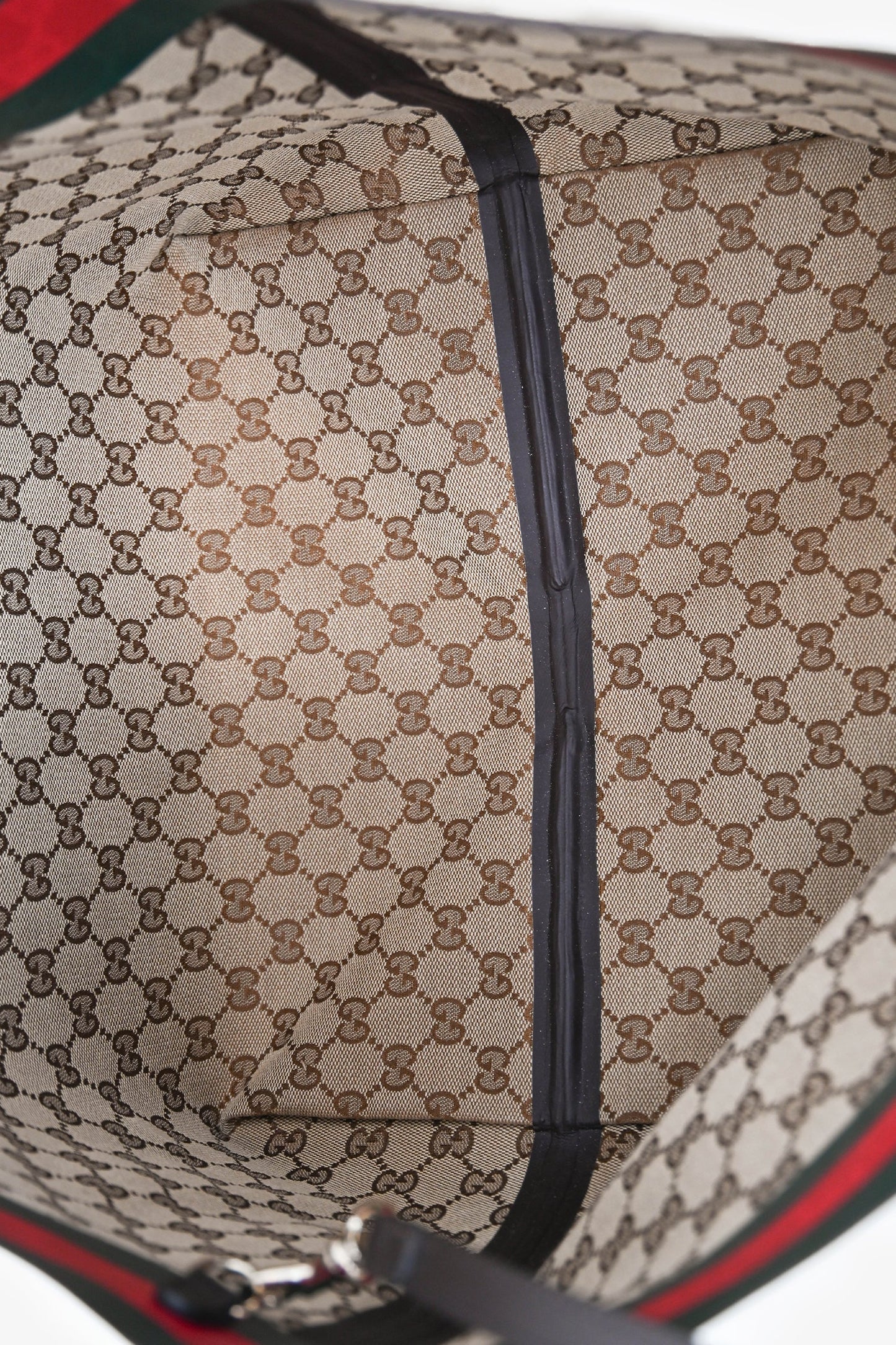 Gucci Brown GG Canvas Web Medium 'Totissima' Tote Bag with Pouch