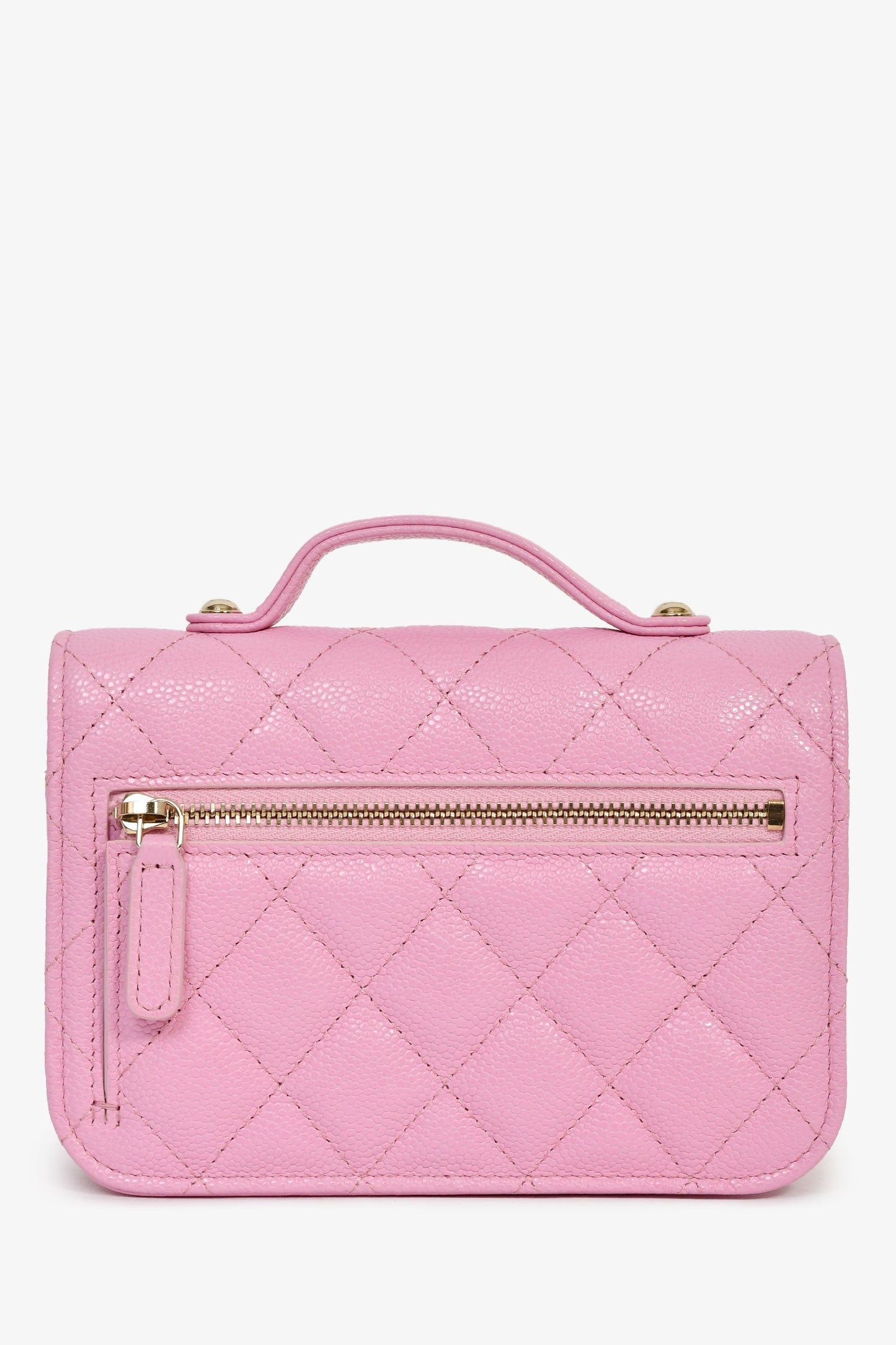 Chanel™ 2022+ Lilac Caviar Leather Business Affinity Clutch On Chain
