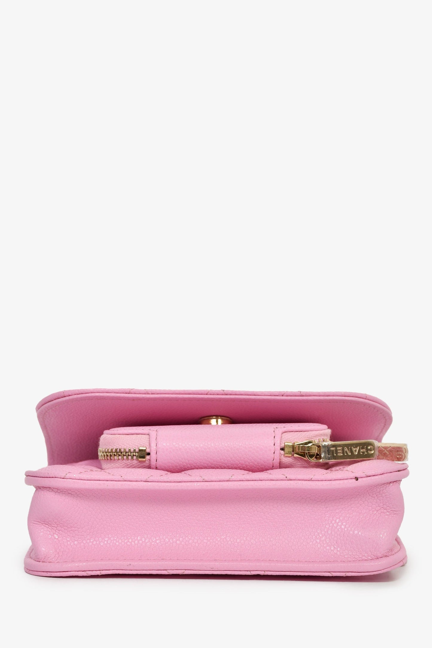 Chanel™ 2022+ Lilac Caviar Leather Business Affinity Clutch On Chain