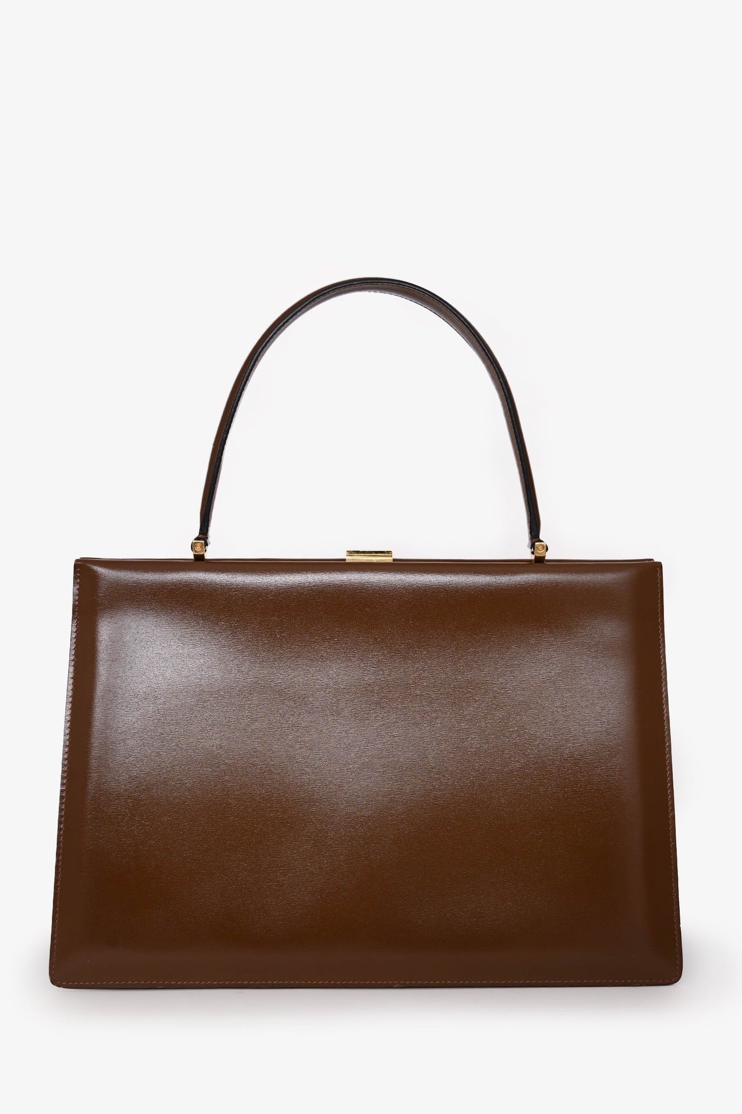 Celine 2017 Brown Leather Medium Clasp Bag