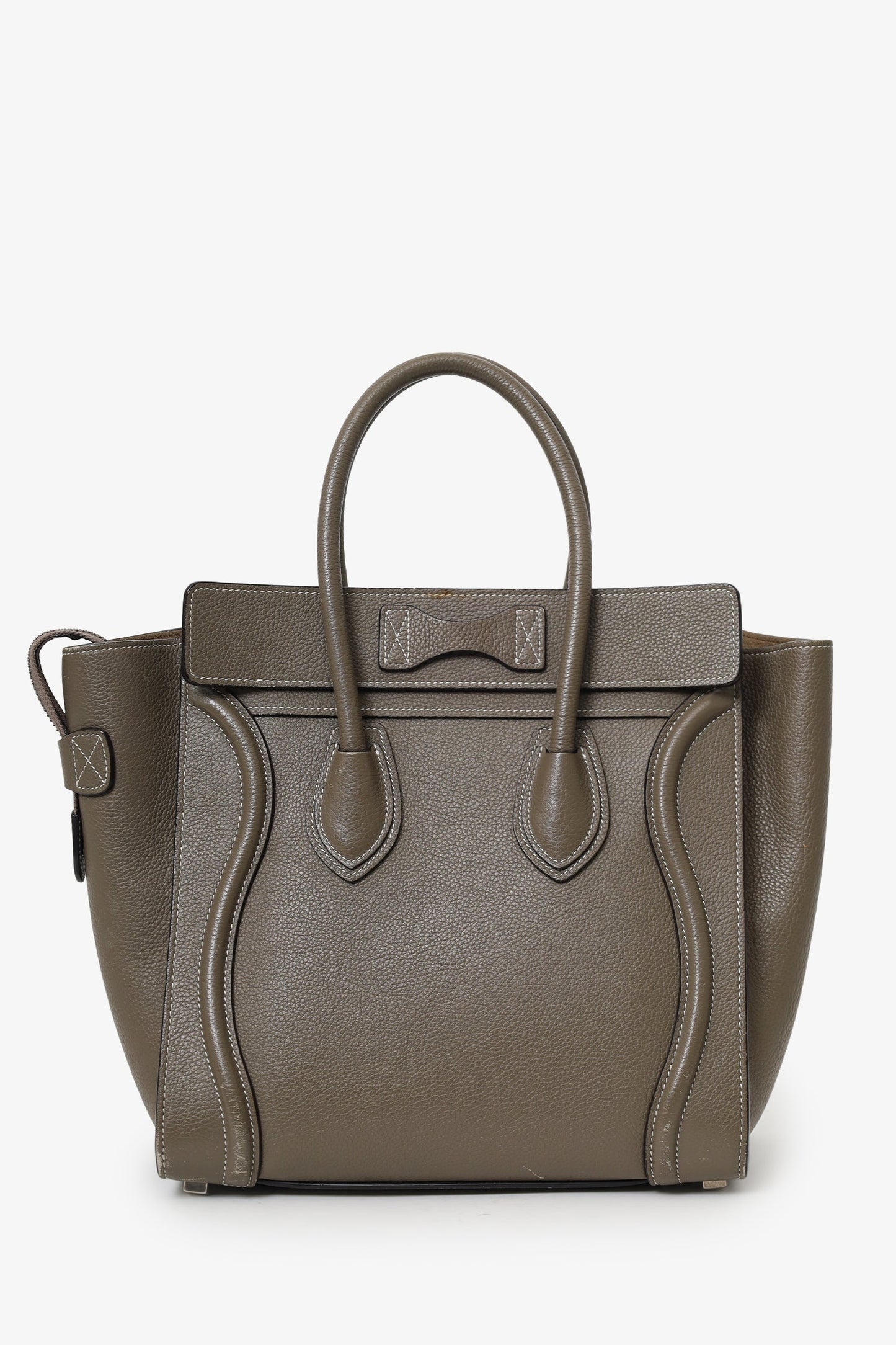 Celine Grey Leather Micro Luggage Tote