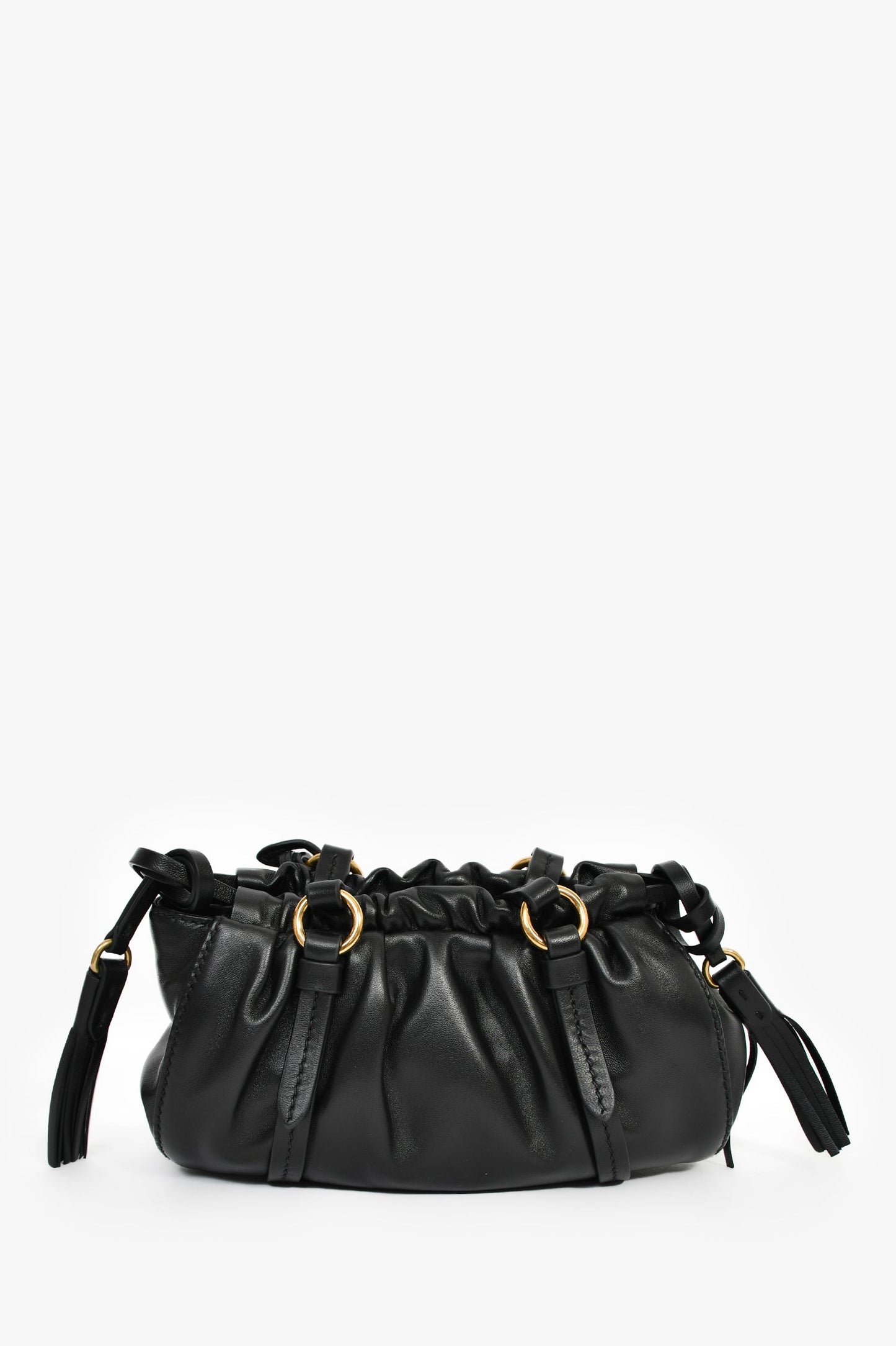 Miu Miu Black Leather Mini Joie Nappa Shoulder Bag