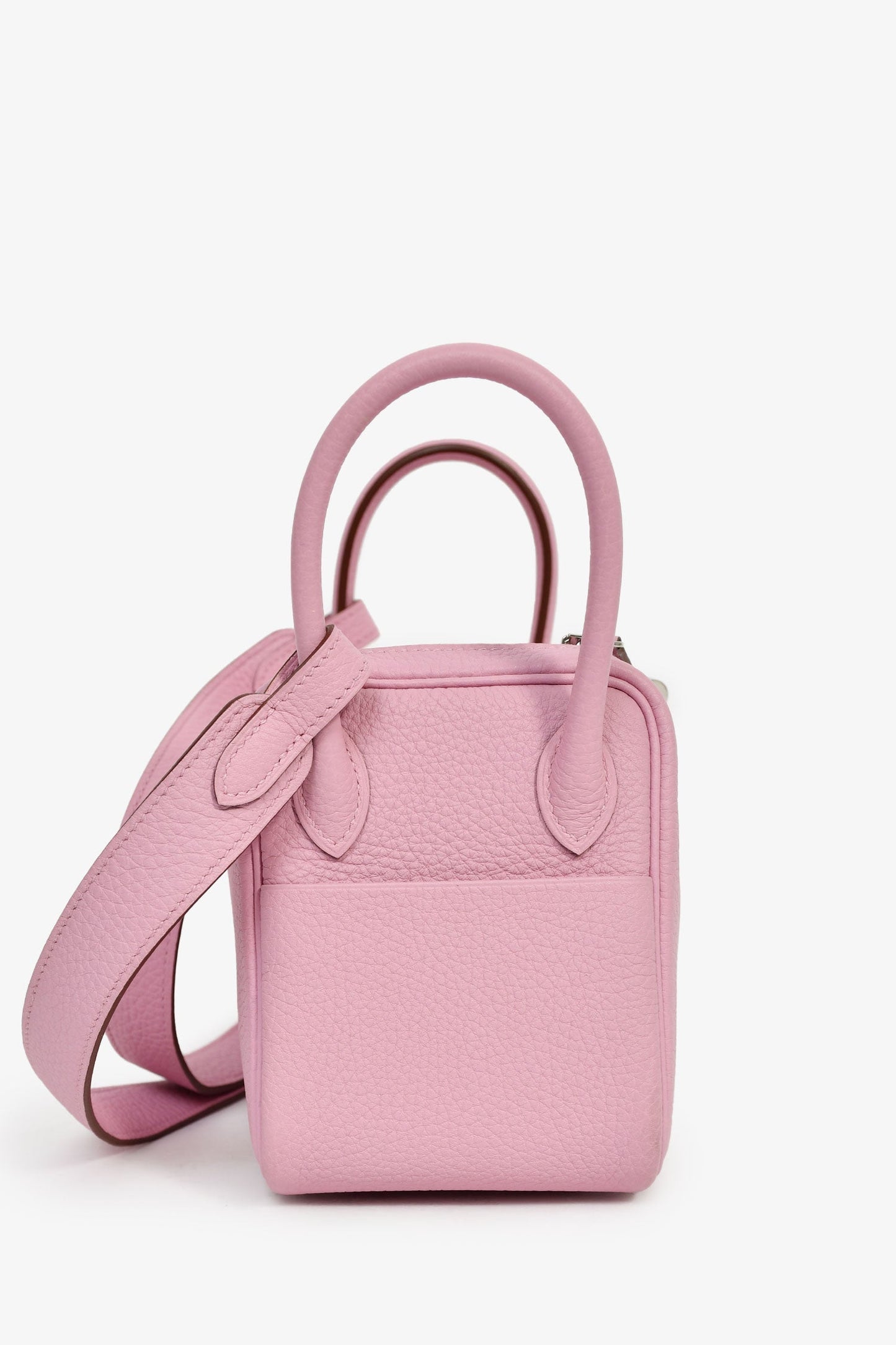 Hermès 2022 Mauve Sylvestre Clemence Leather Mini Lindy