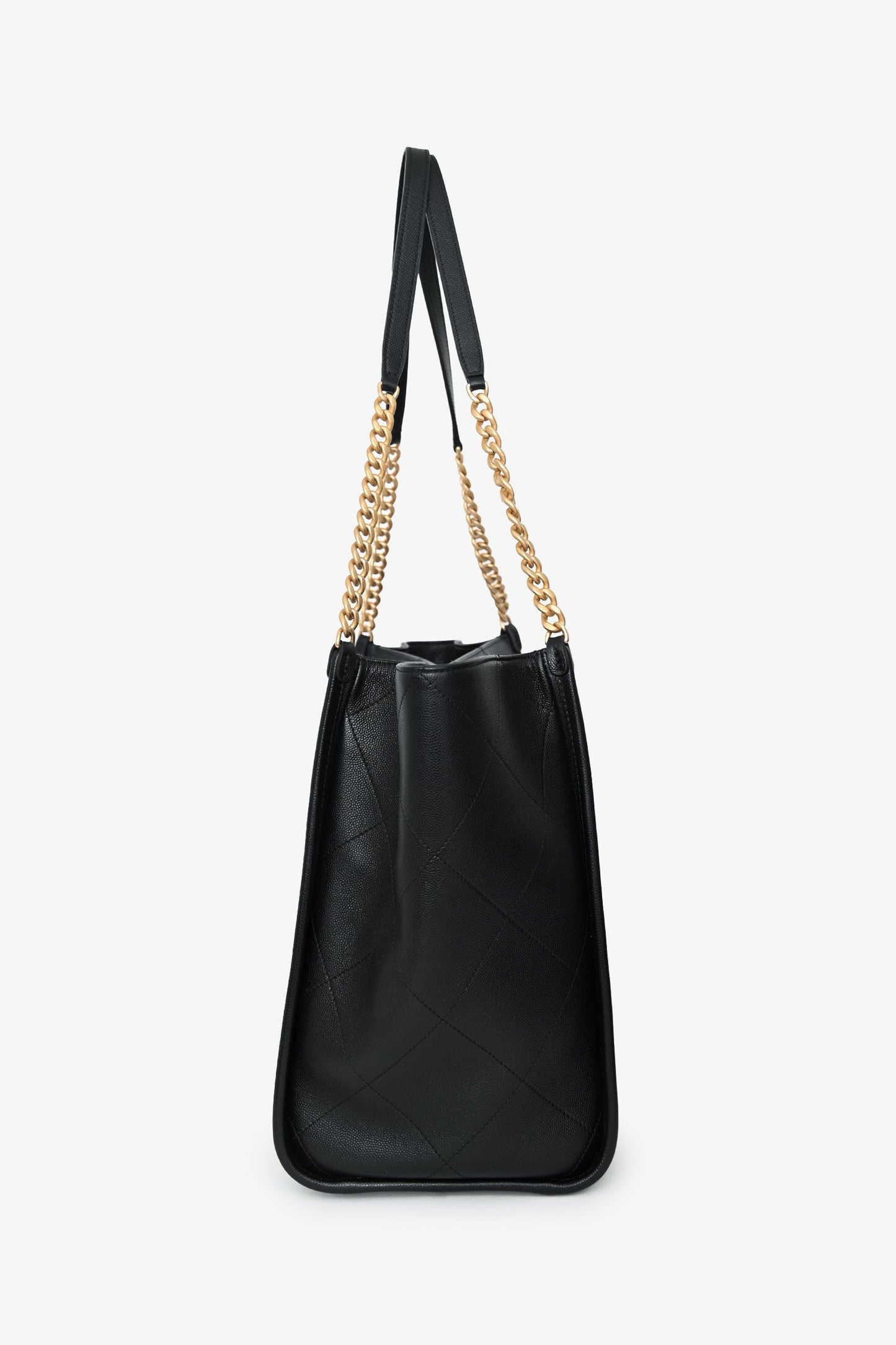 Chanel™ 2025 Black Lambskin CC Large Shopping Tote with Pouch