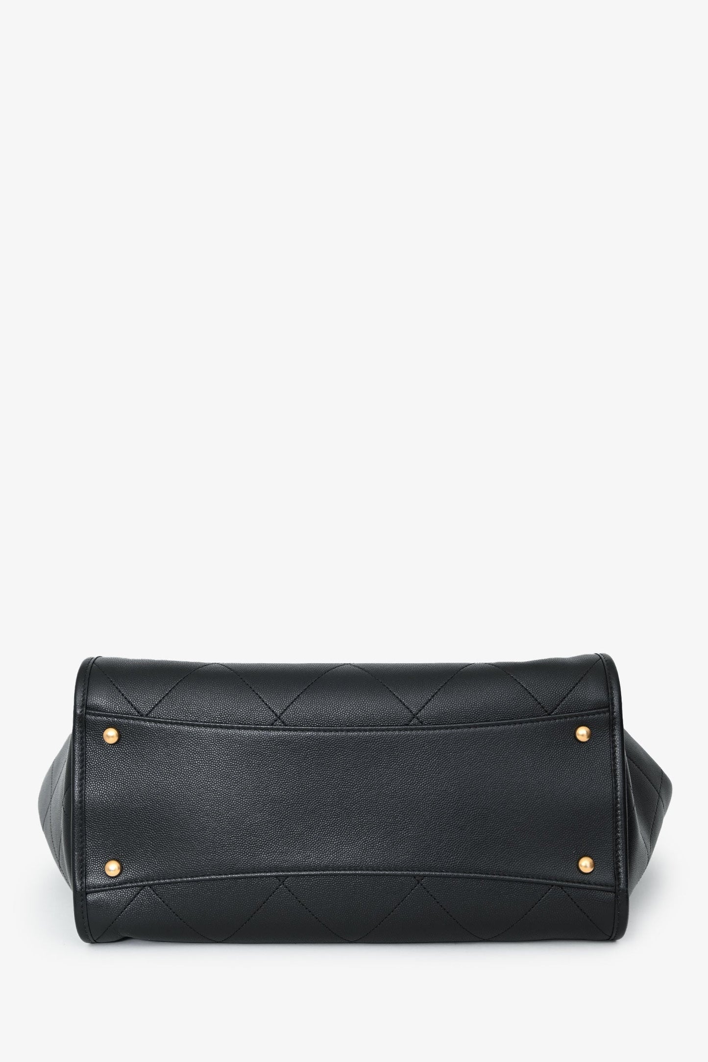 Chanel™ 2025 Black Lambskin CC Large Shopping Tote with Pouch