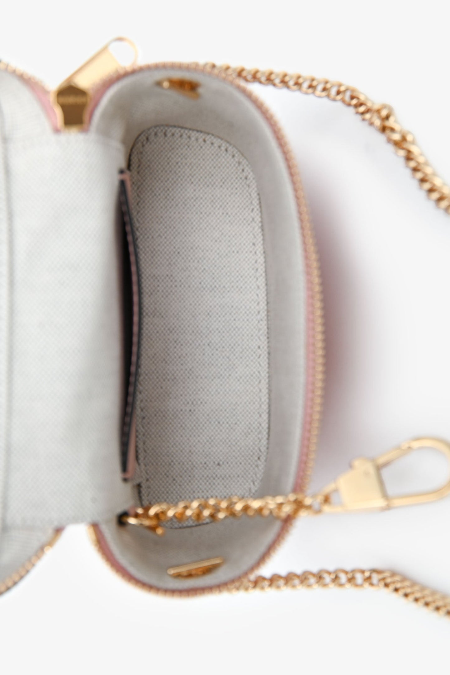 Gucci Pink Leather Matelasse GG Vanity Mini Top Handle Bag