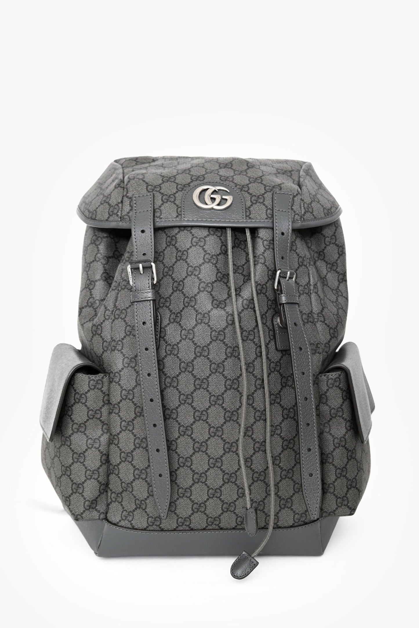 Gucci Grey Canvas GG Supreme Medium Backpack