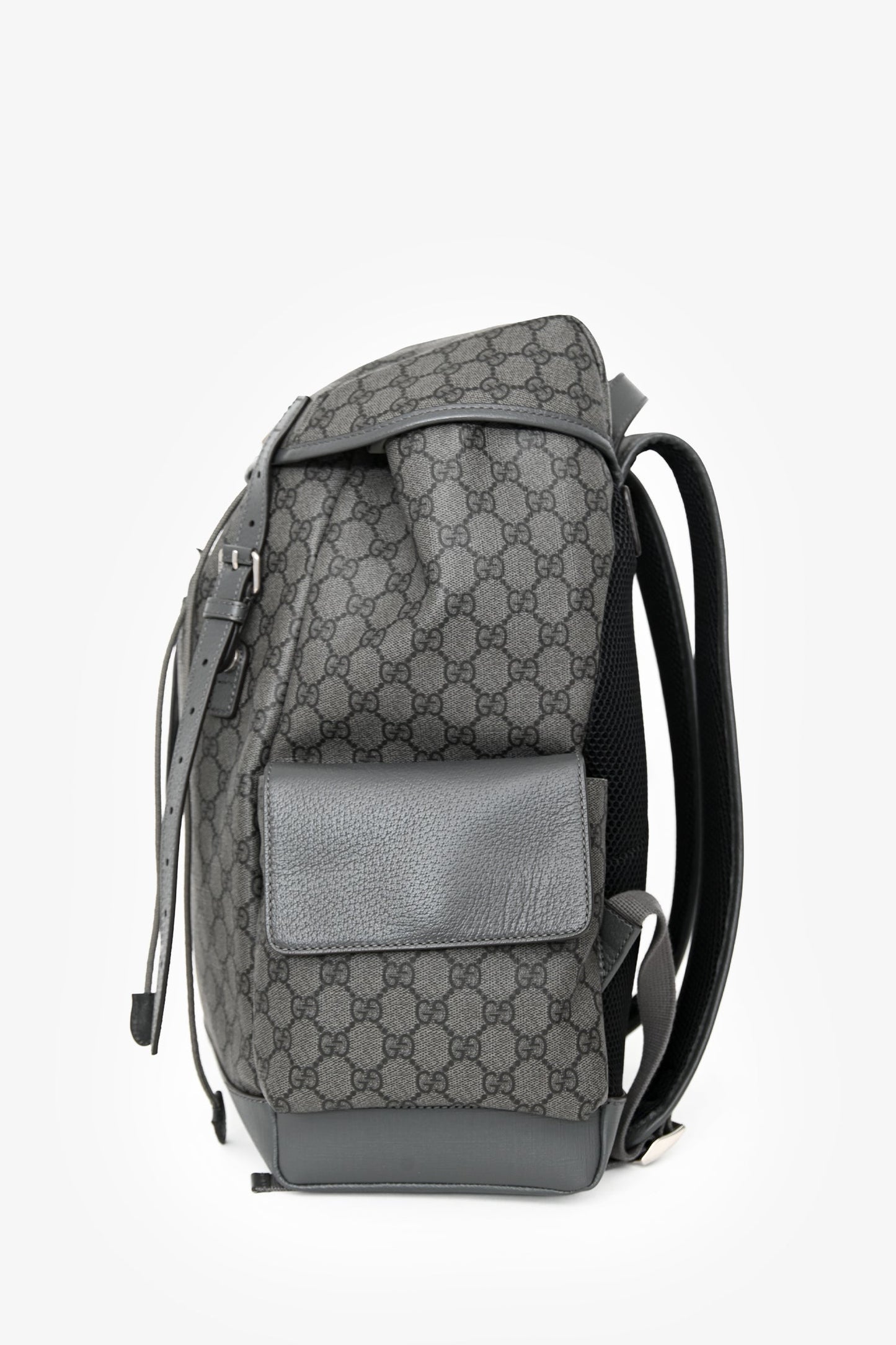 Gucci Grey Canvas GG Supreme Medium Backpack