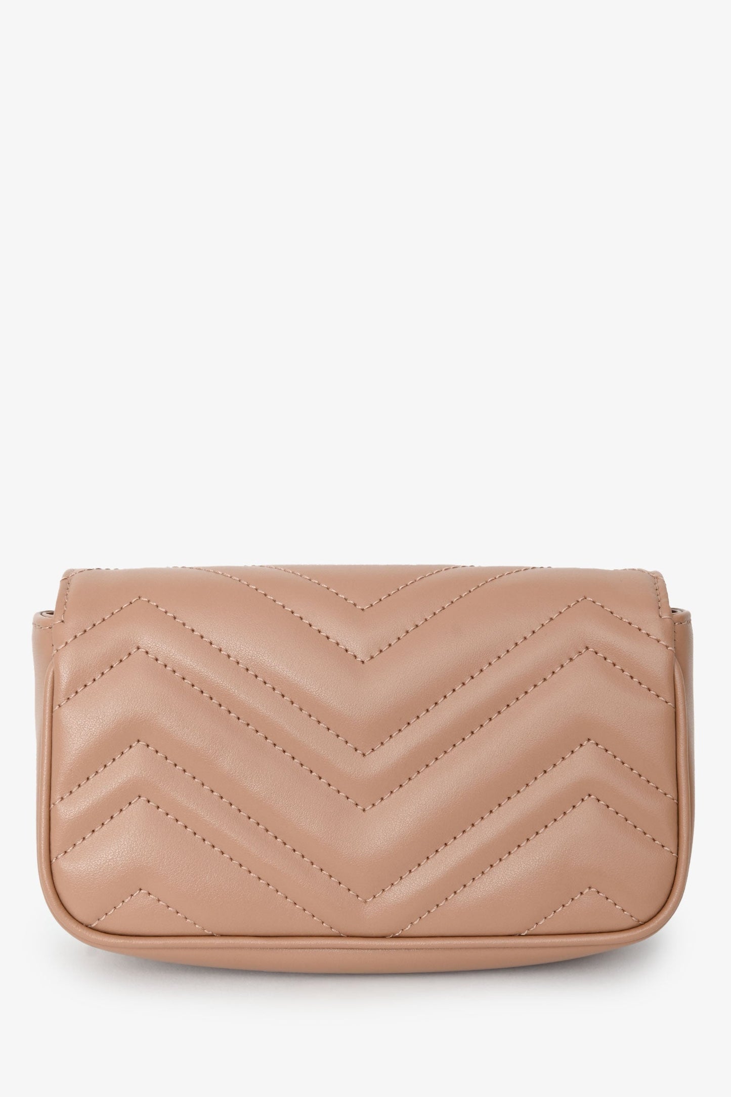 Gucci Brown Leather GG Marmont Super Mini Crossbody Bag