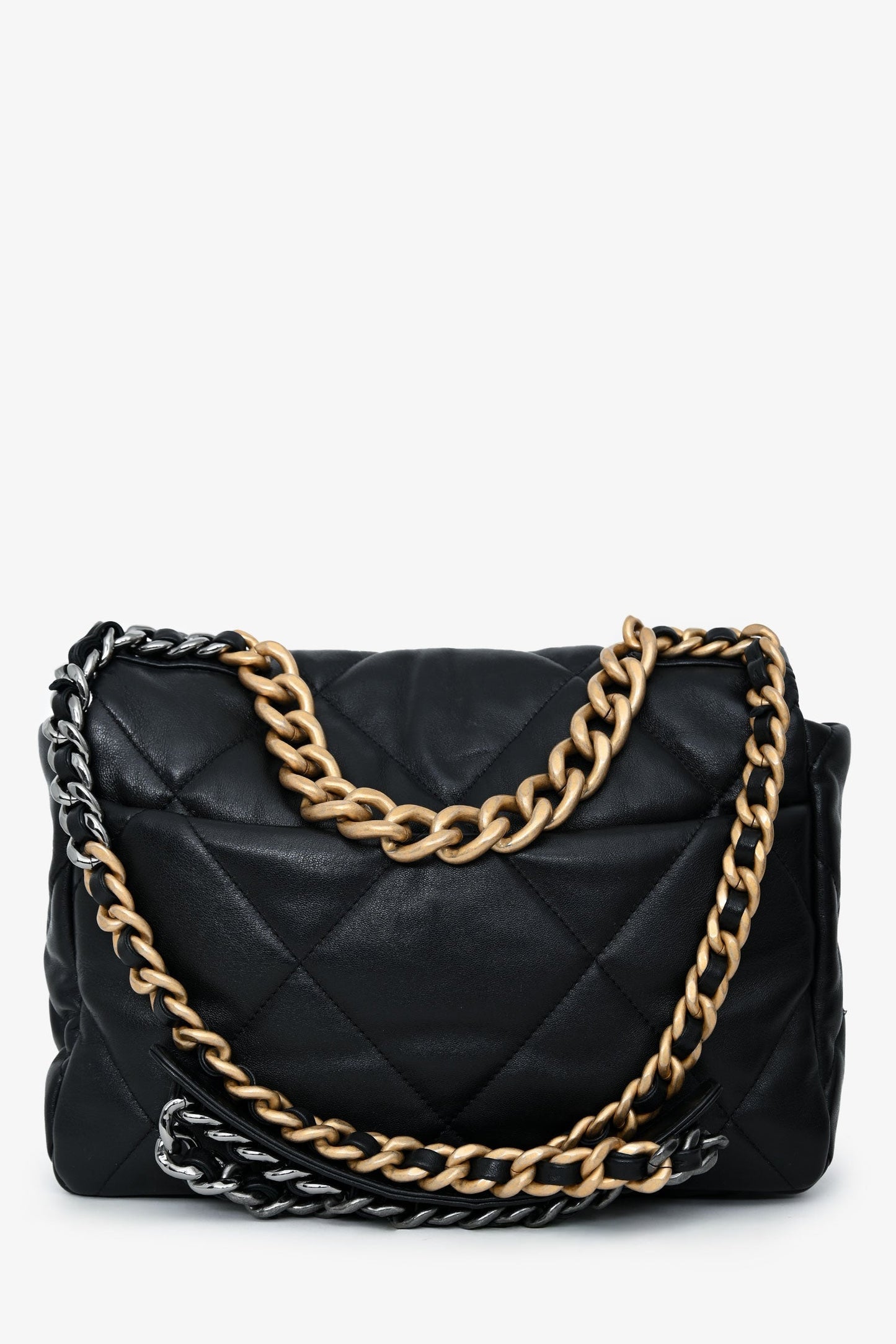 Chanel™ Black Leather Chanel 19 Medium Flap Bag