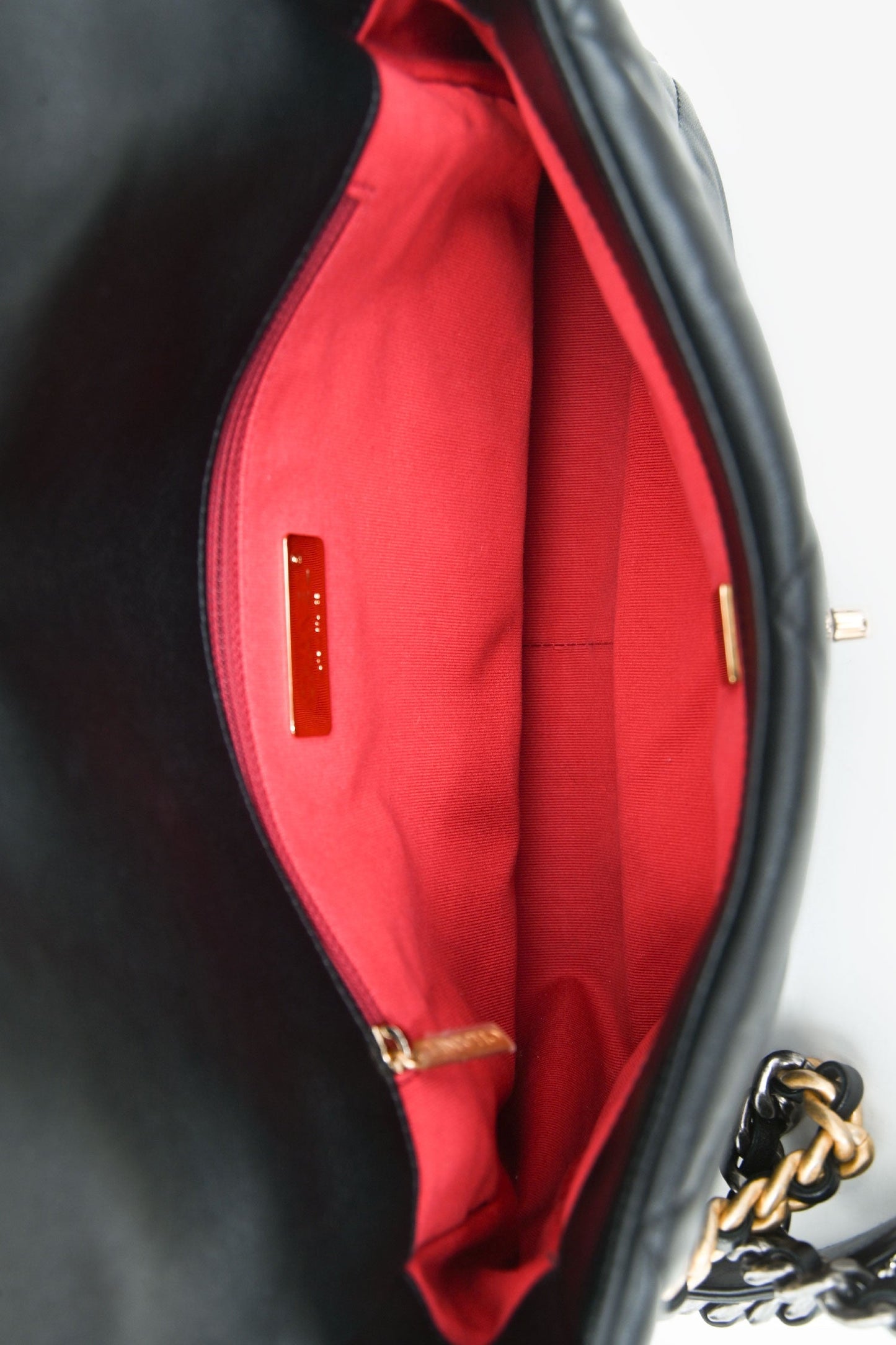 Chanel™ Black Leather Chanel 19 Medium Flap Bag