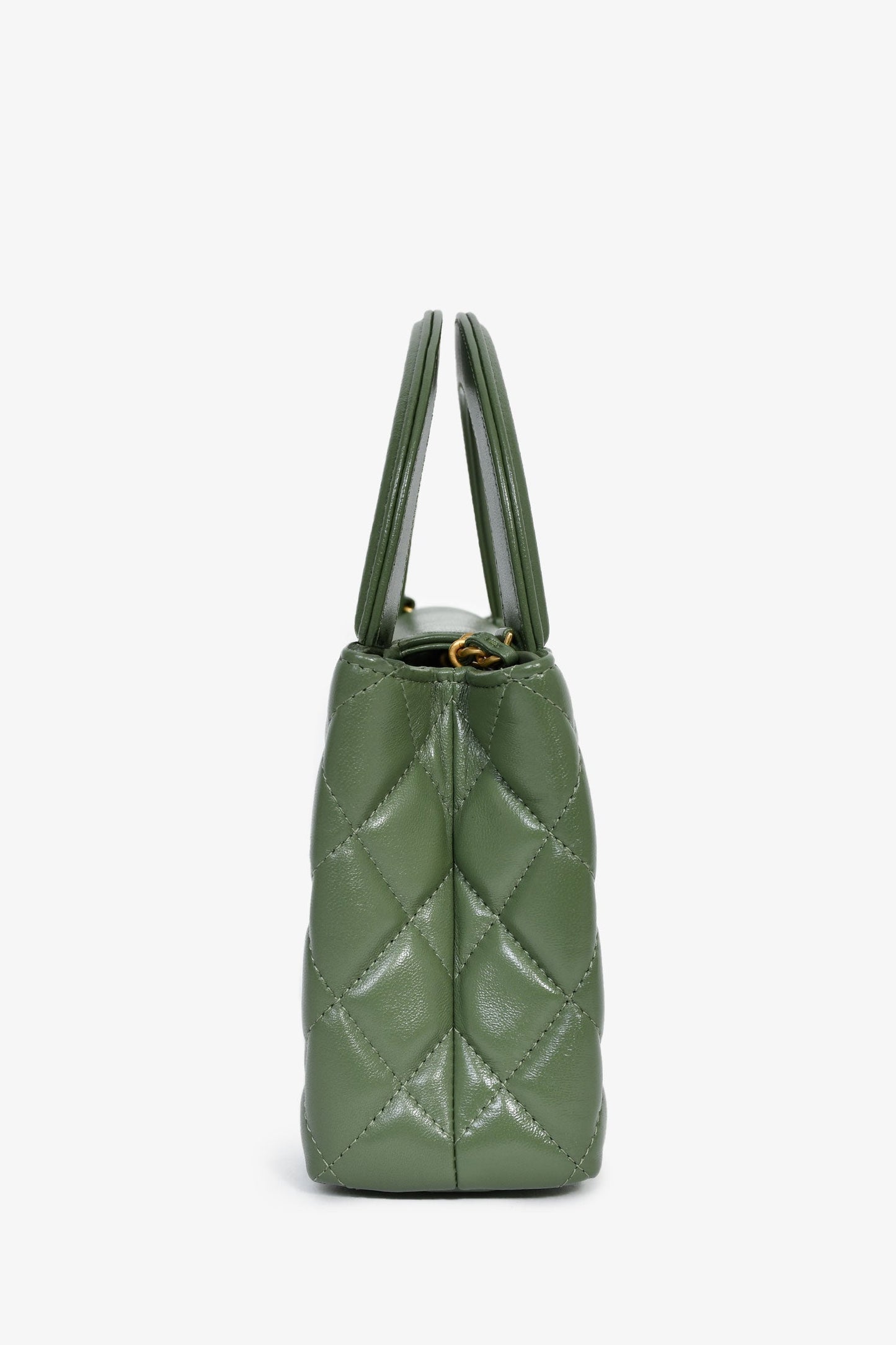 Chanel™ Green Lambskin Mini Kelly Shopper Tote