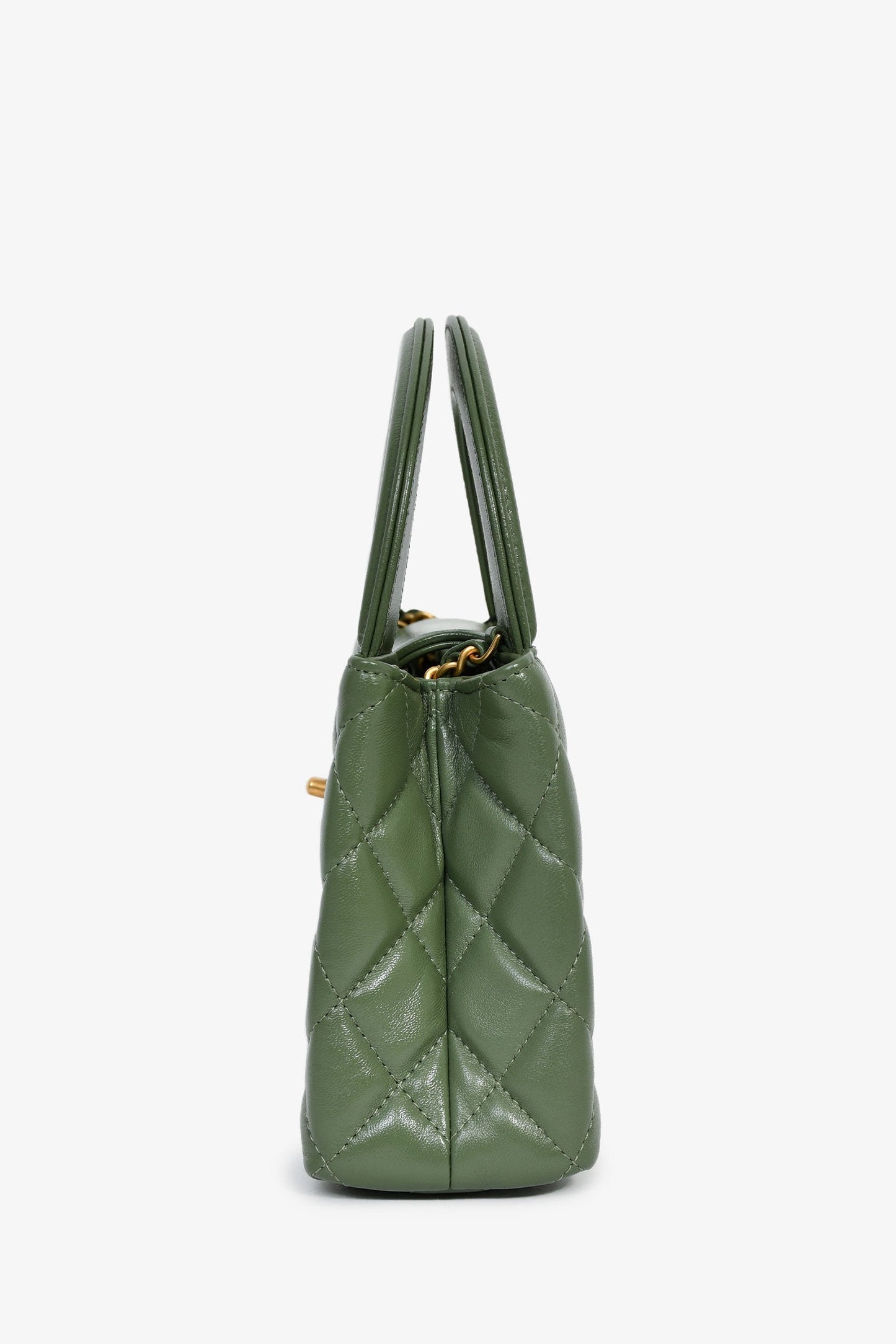 Chanel™ Green Lambskin Mini Kelly Shopper Tote