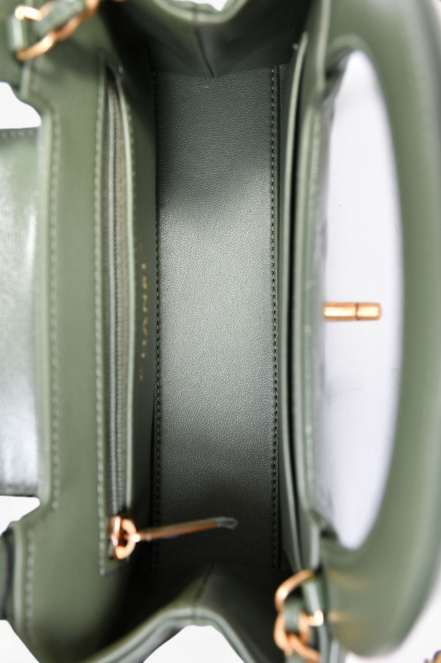 Chanel™ Green Lambskin Mini Kelly Shopper Tote