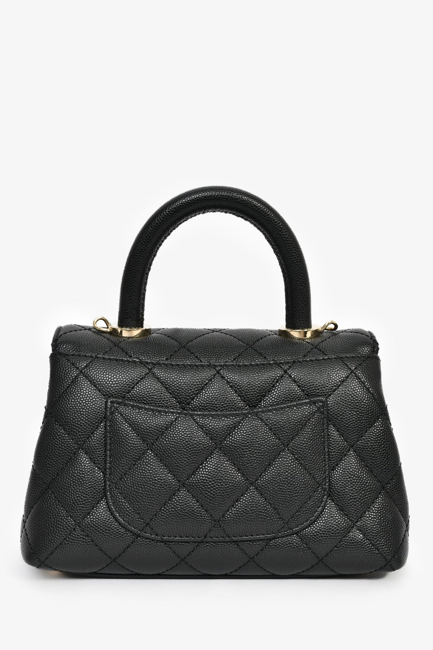 Chanel™ Black Caviar Extra Mini Coco Handle Flap Bag