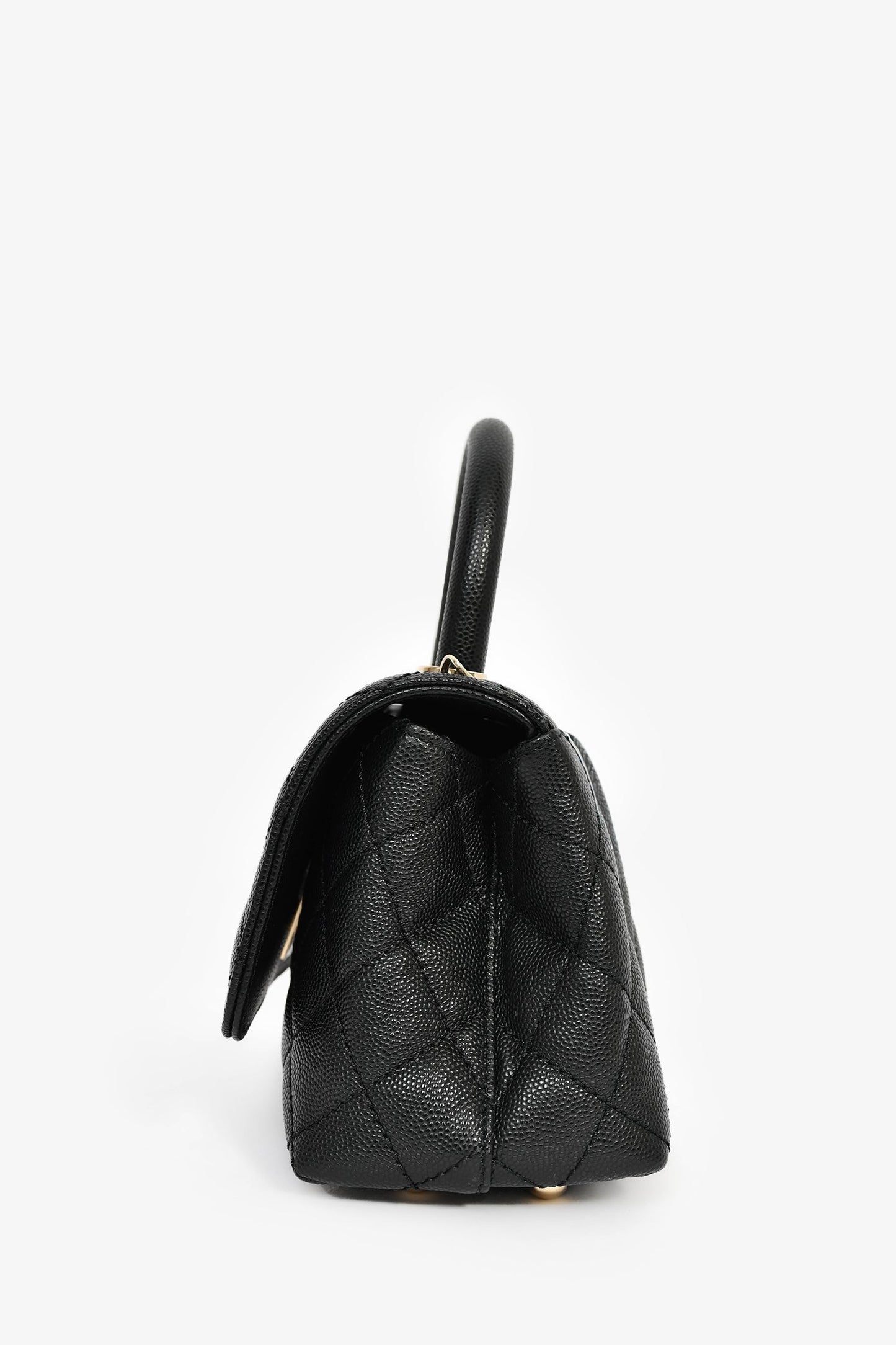 Chanel™ Black Caviar Extra Mini Coco Handle Flap Bag