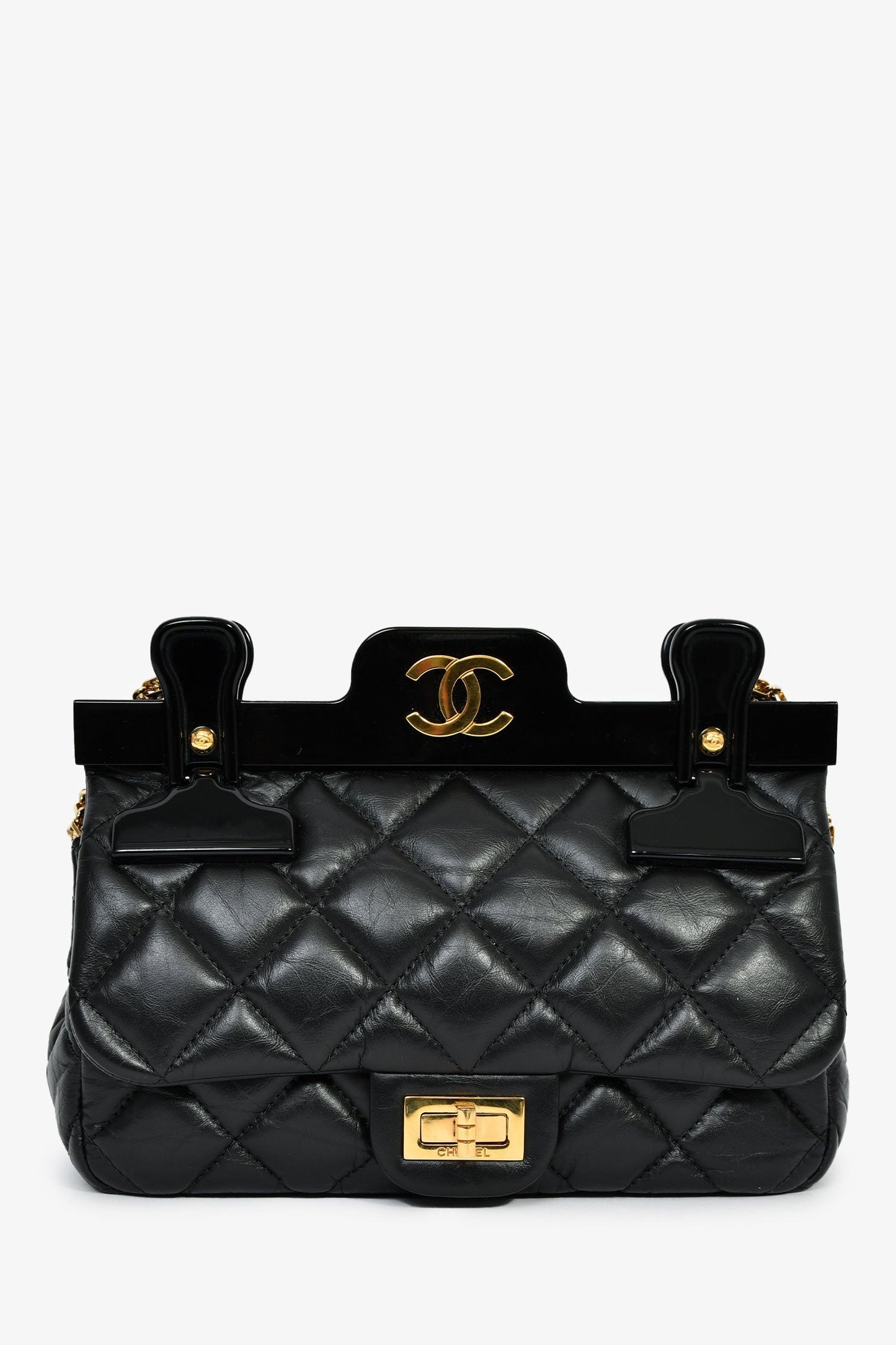 Chanel™ 2016-17 Runway Black Calfskin Leather 2.55 Reissue Hanger Flap Bag