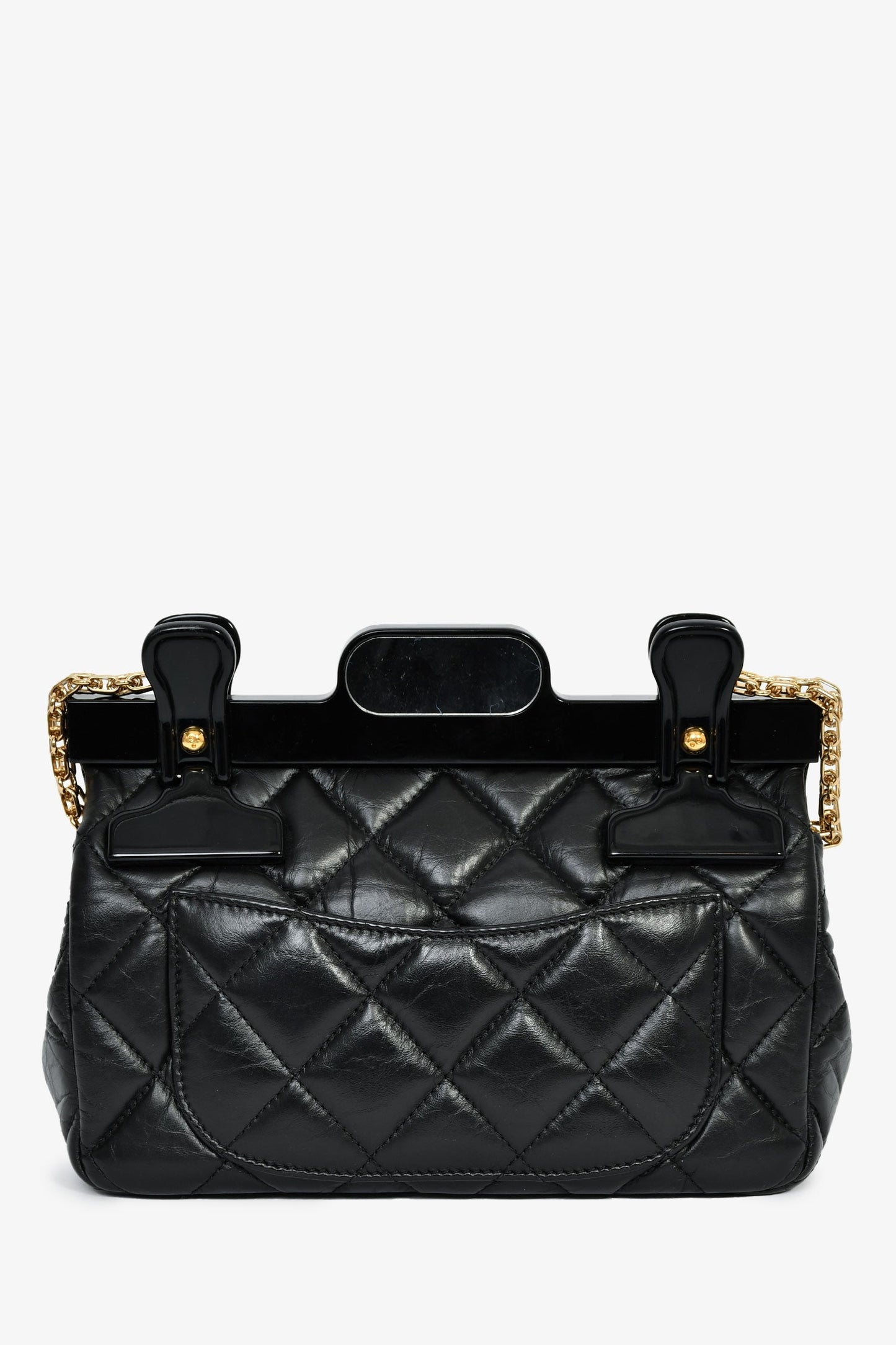 Chanel™ 2016-17 Runway Black Calfskin Leather 2.55 Reissue Hanger Flap Bag