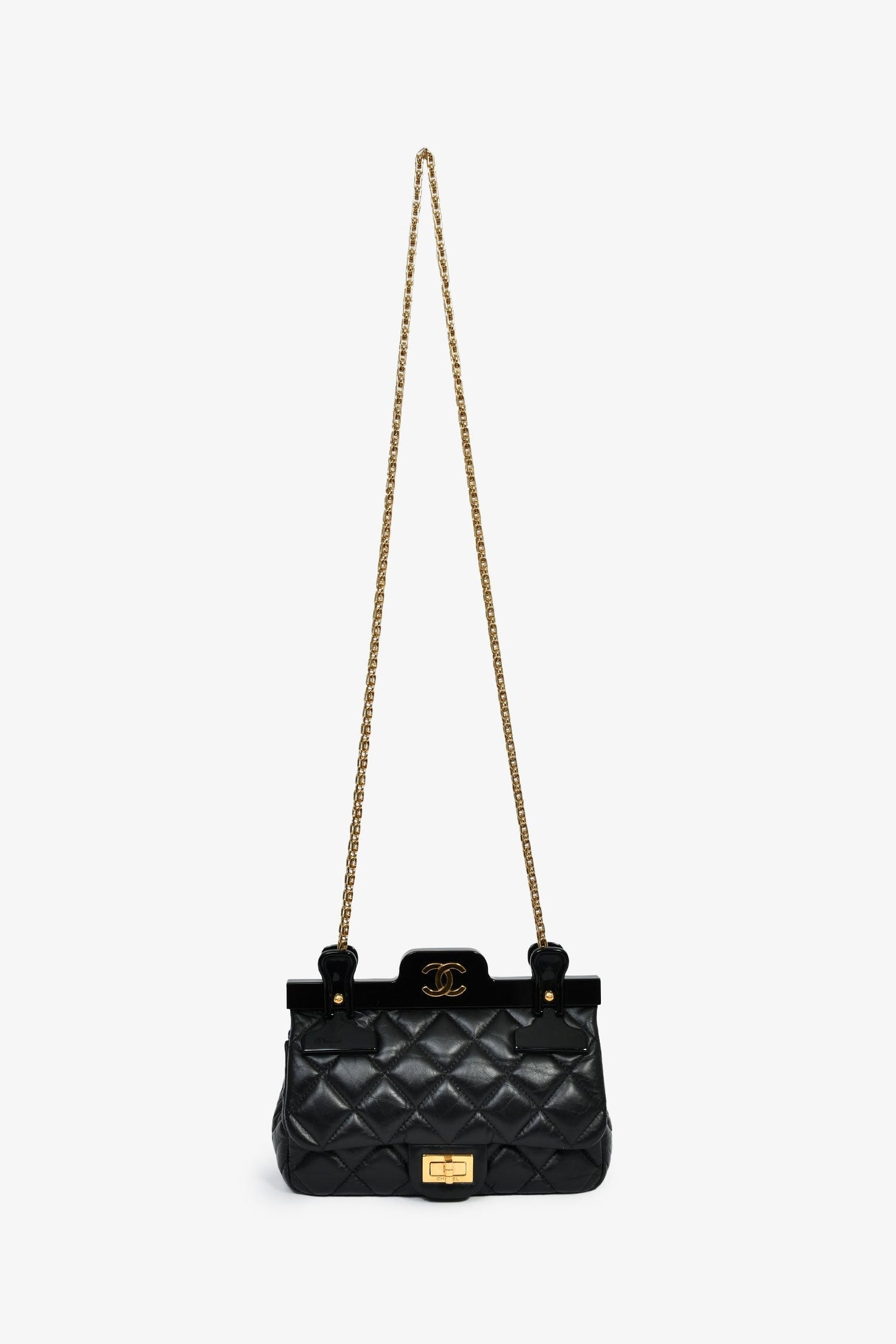 Chanel™ 2016-17 Runway Black Calfskin Leather 2.55 Reissue Hanger Flap Bag