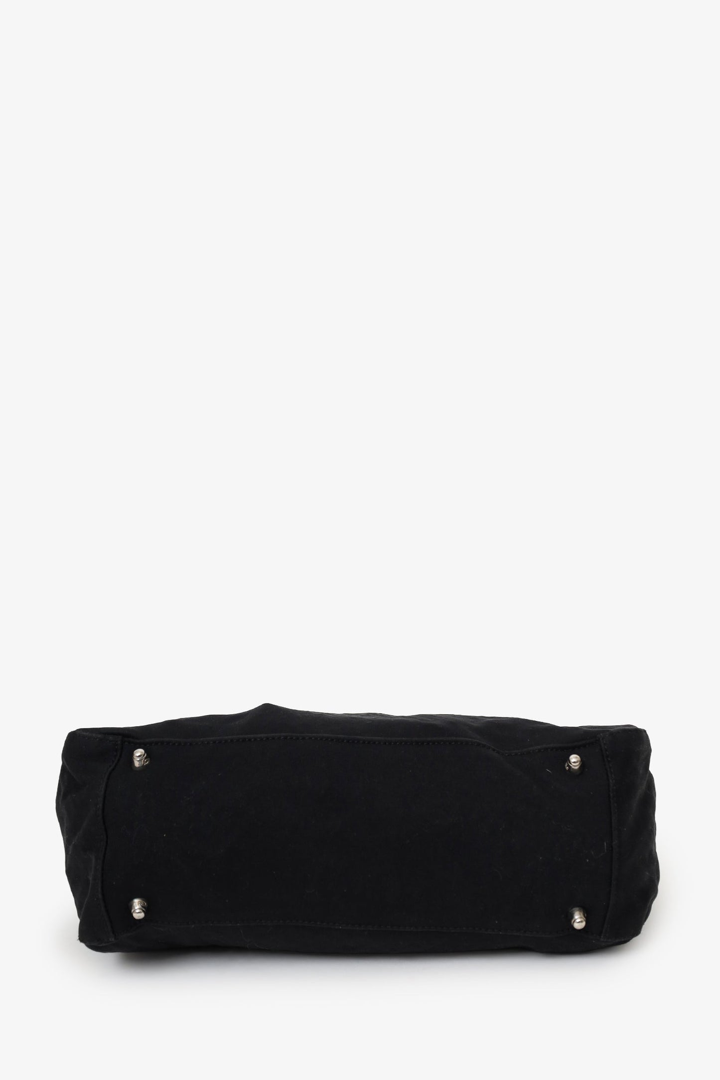 Fendi Black Canvas FF Top Handle Bag