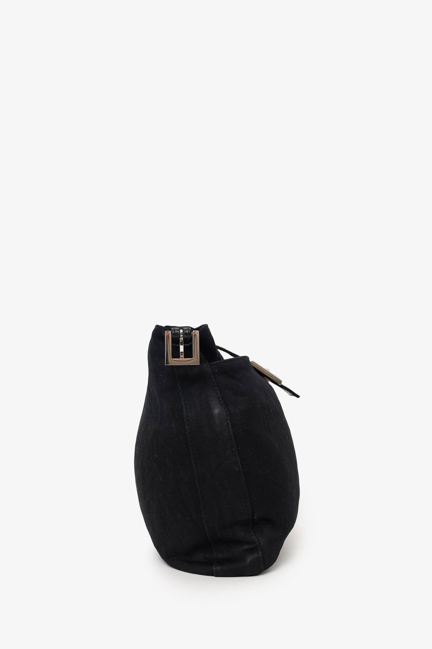 Fendi Black Fabric Forever Baguette Shoulder Bag