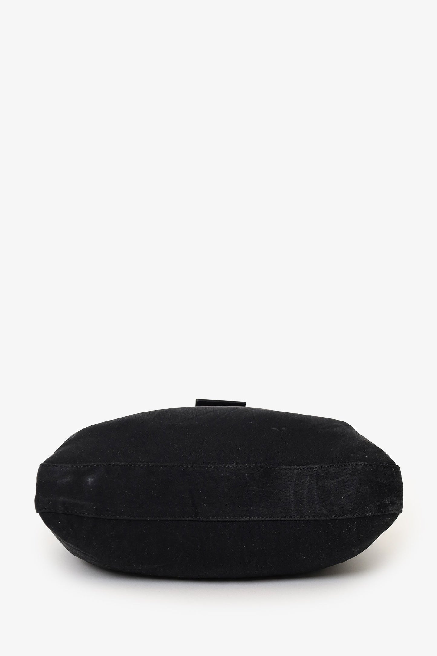 Fendi Black Fabric Forever Baguette Shoulder Bag