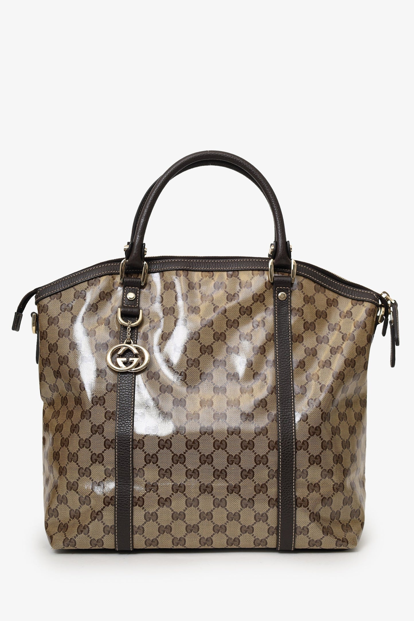 Gucci Brown GG Crystal Dome Bag