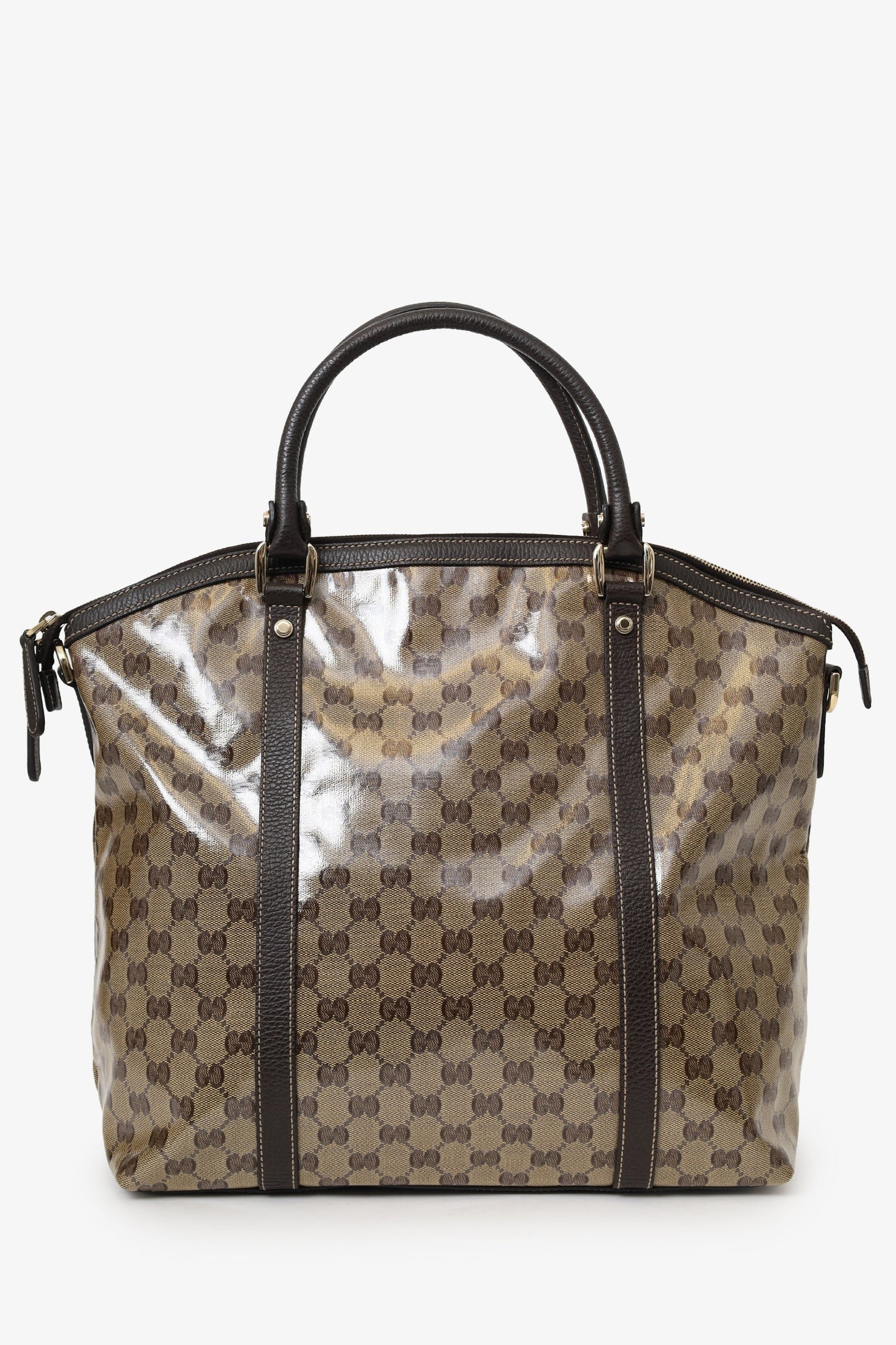 Gucci Brown GG Crystal Dome Bag