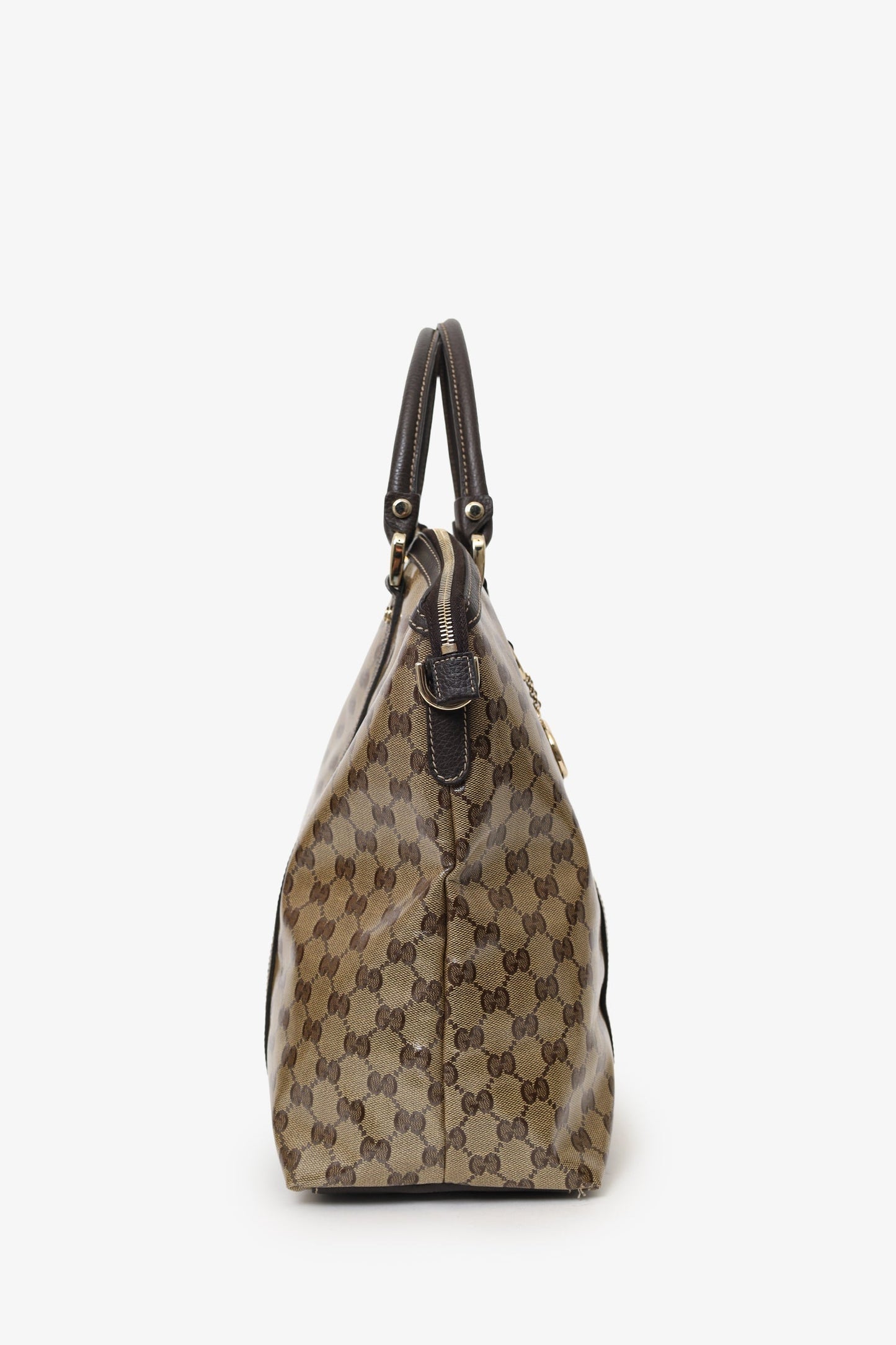 Gucci Brown GG Crystal Dome Bag