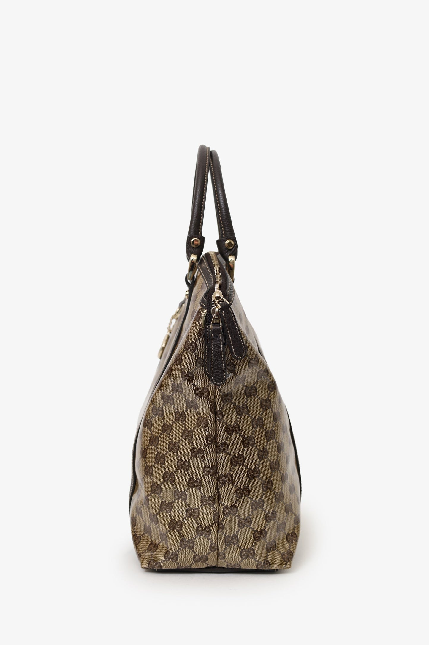 Gucci Brown GG Crystal Dome Bag